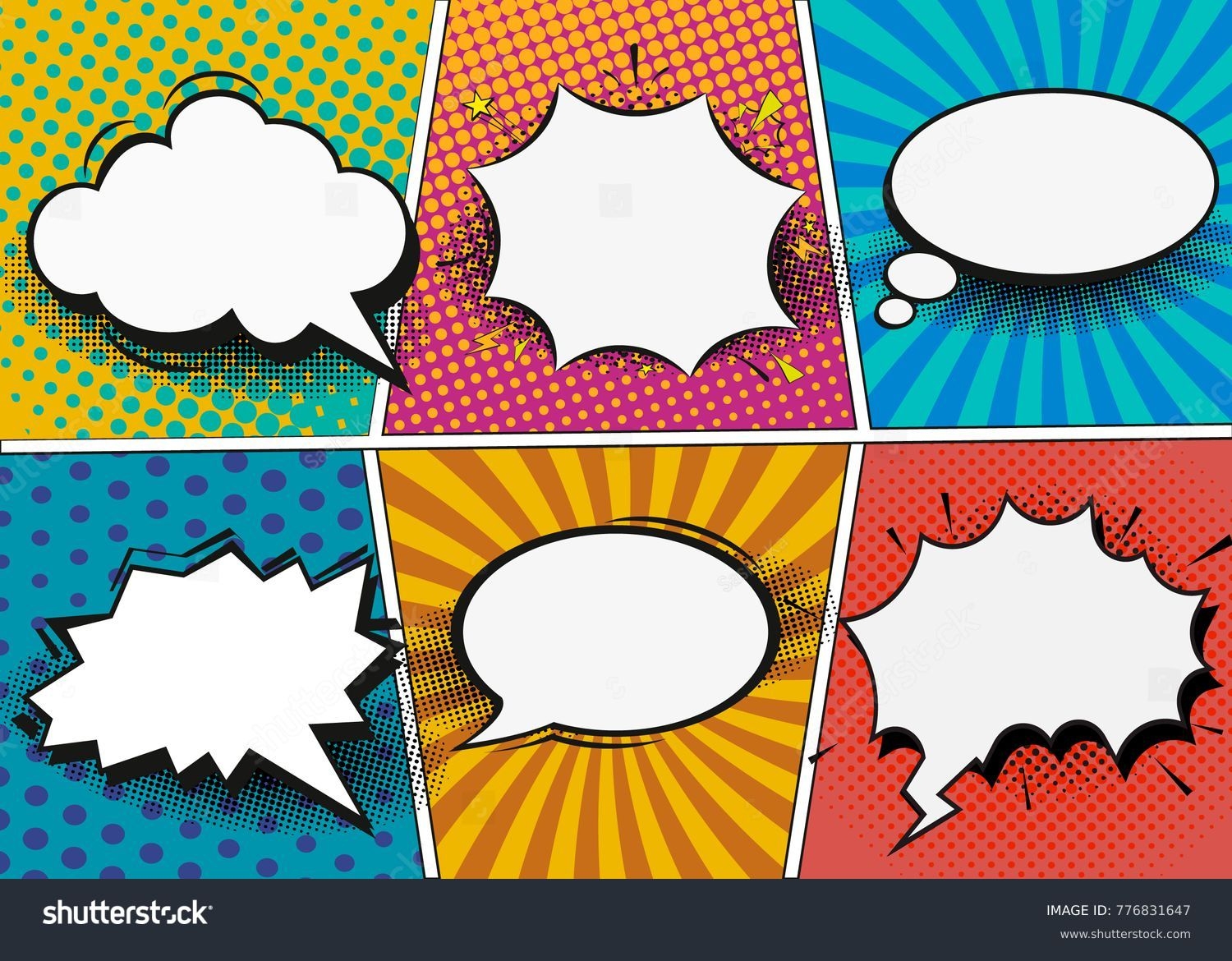 Free Superhero Blank Word Bubble Printables