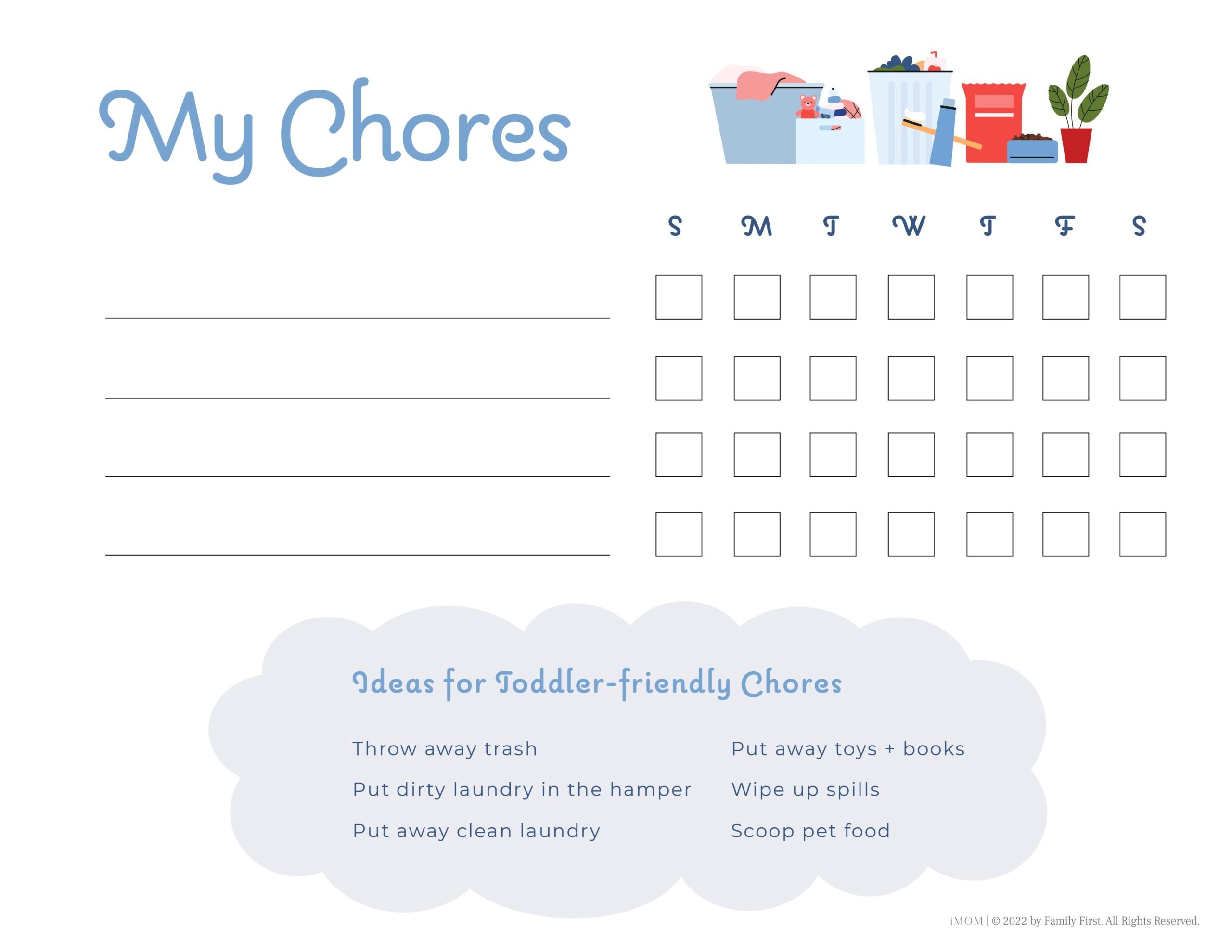 Chore List Template Free