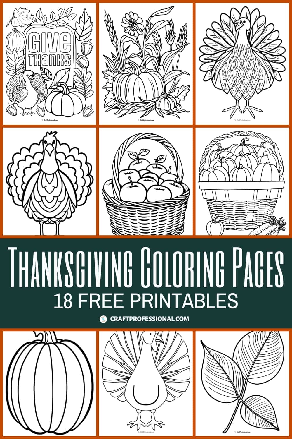 Free Printable Thanksgiving Color Pages