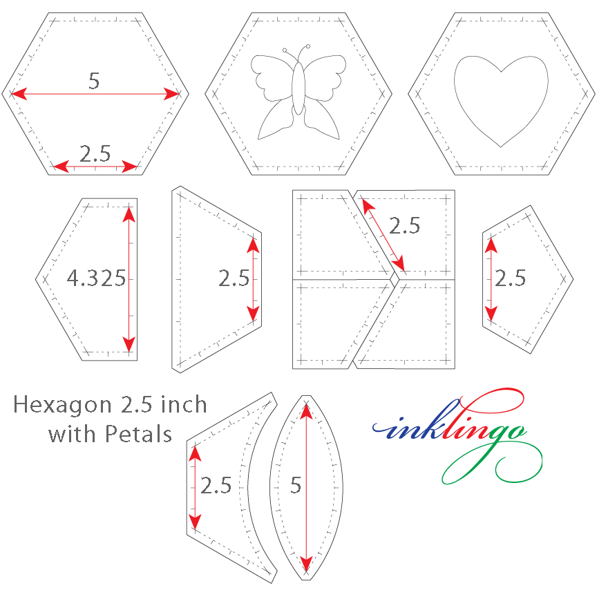 Free Printable 2 Hexagon Templates