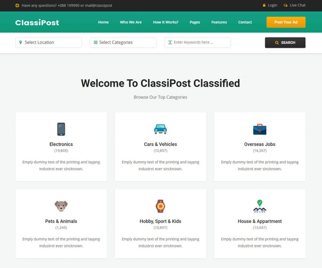 20 Best Classified Website Templates 2025 Edition RadiusTheme