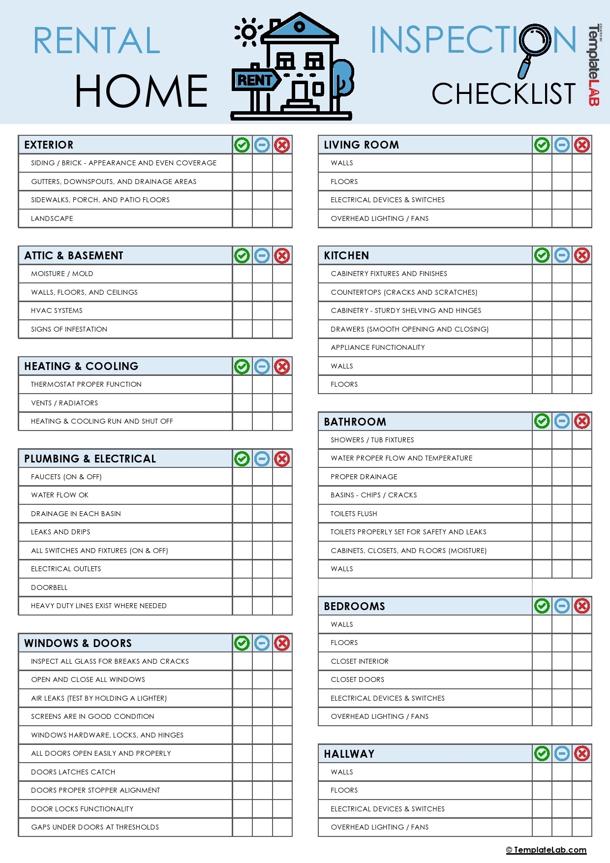 Inspection List Template