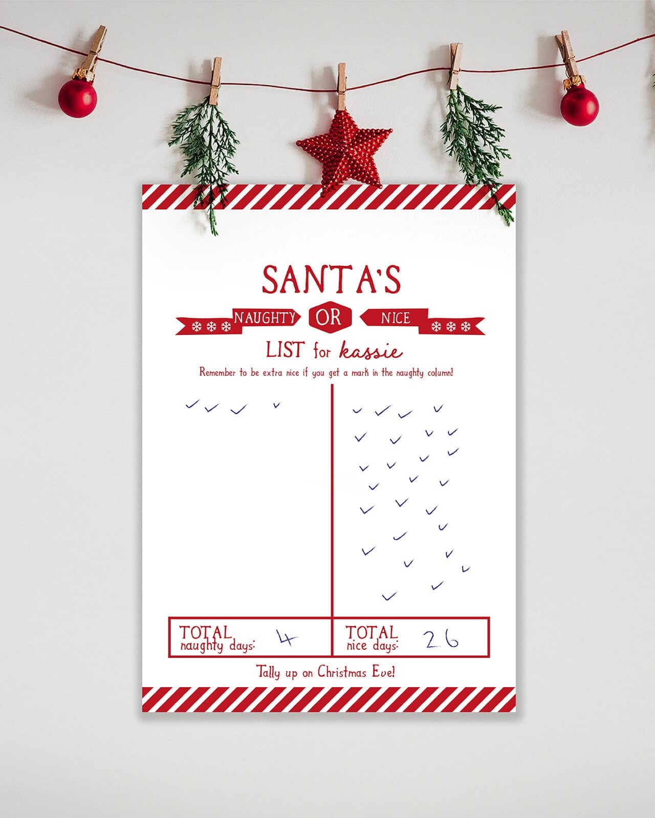 Naughty And Nice List Template