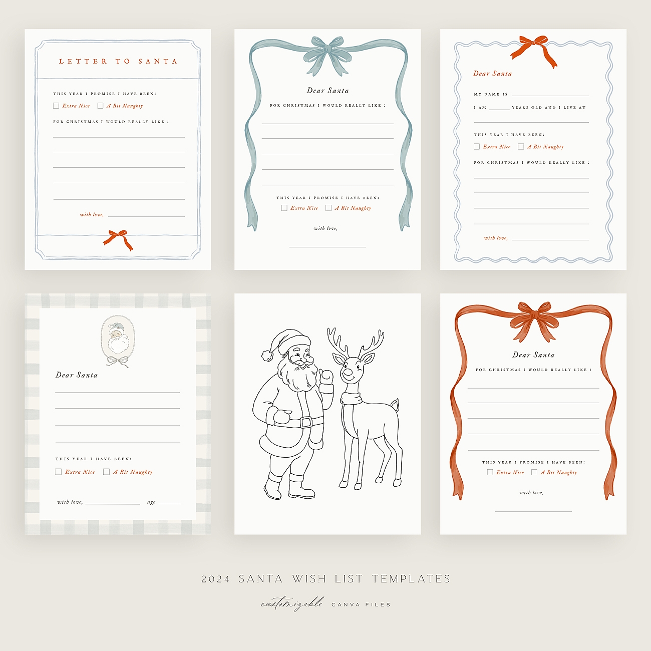 2024 Santa Wish List Templates Canva
