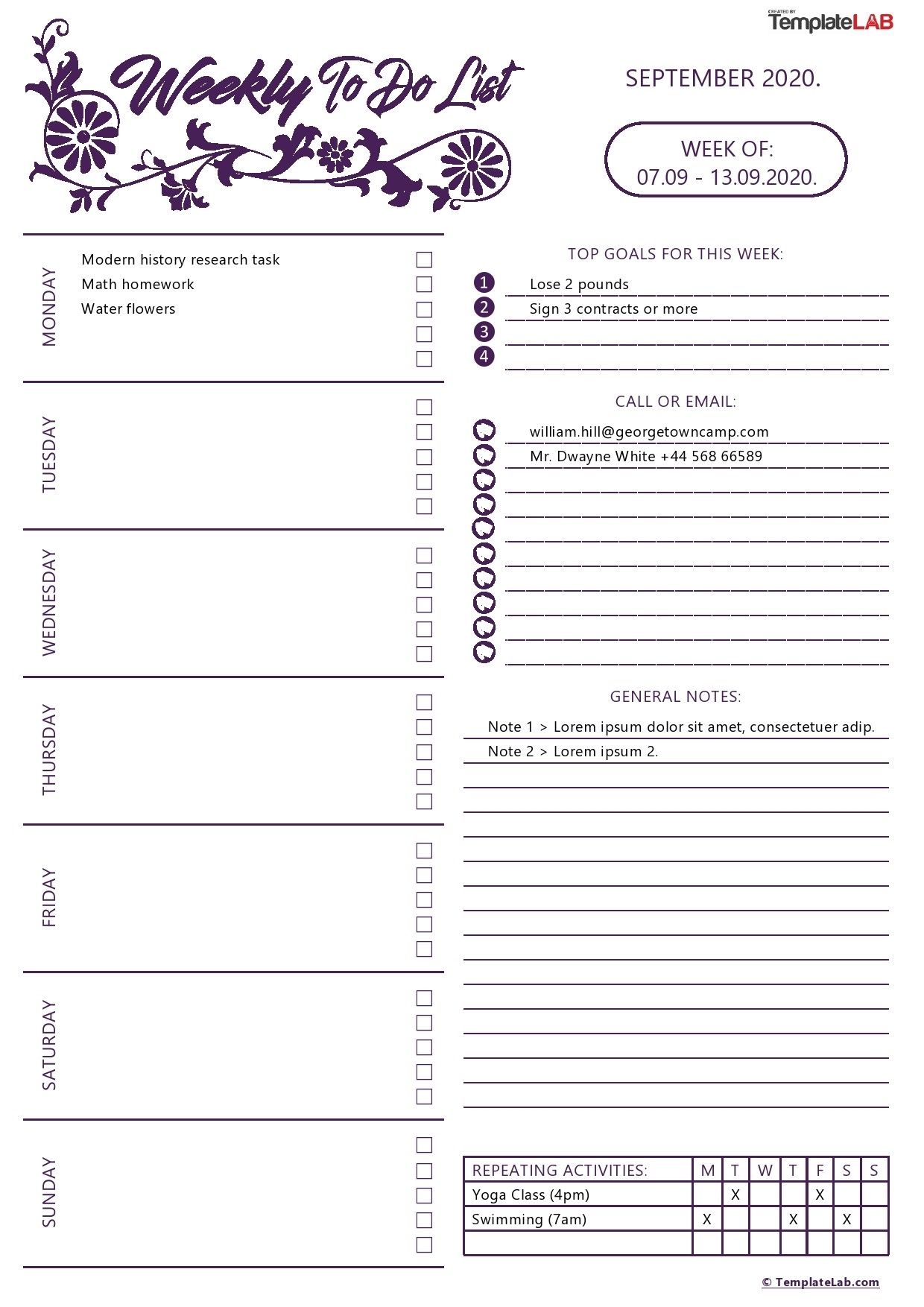 27 Printable To Do List U0026 Checklist Templates Excel Word PDF 