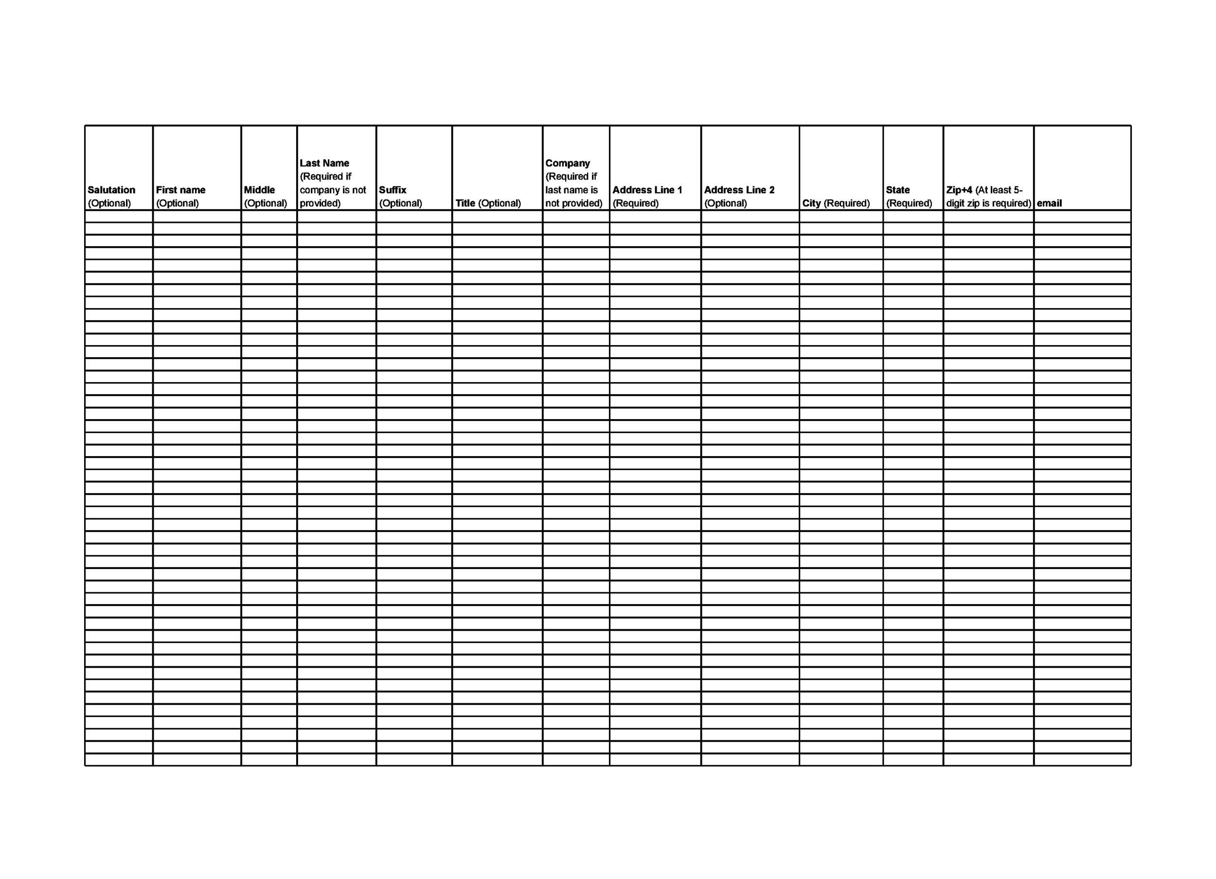 37 Free Email List Templates PDF MS Word U0026 Excel TemplateLab