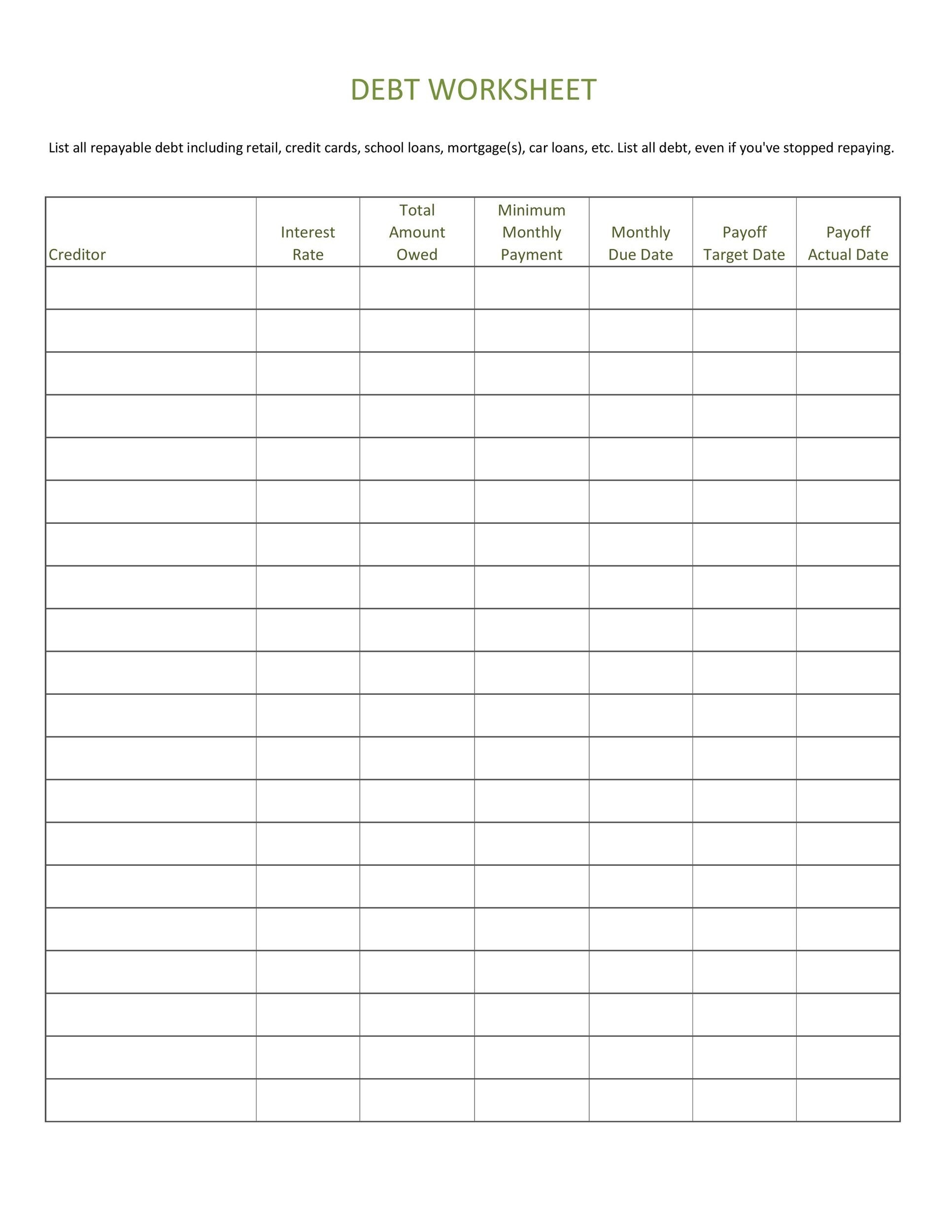 38 Debt Snowball Spreadsheets Forms U0026 Calculators 