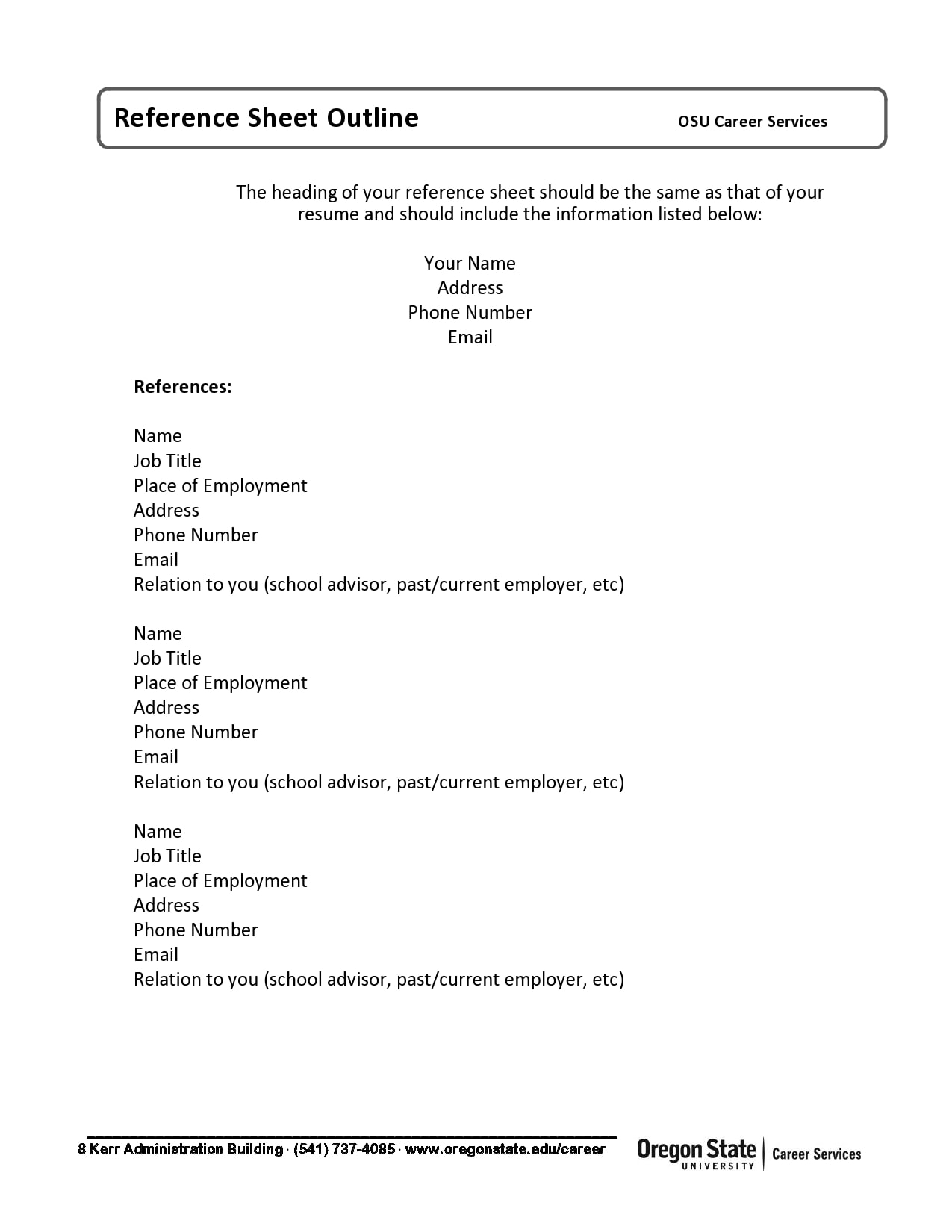 40 Professional Reference List Templates 100 Free 