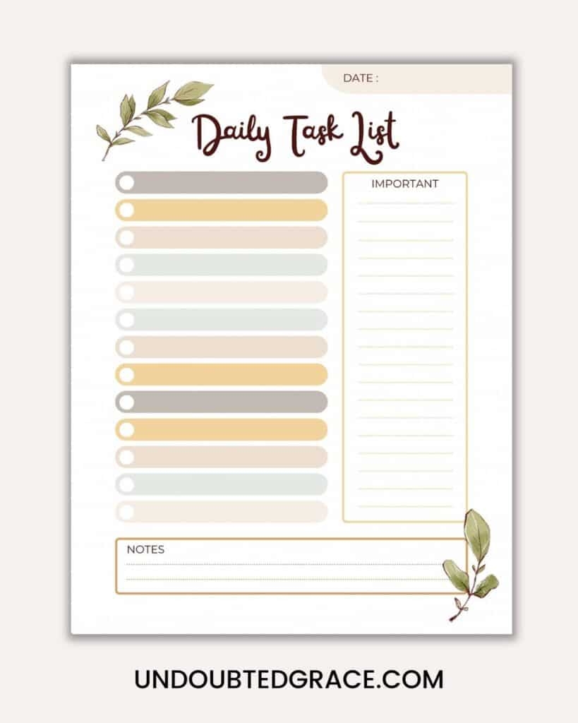 Things To Do List Template