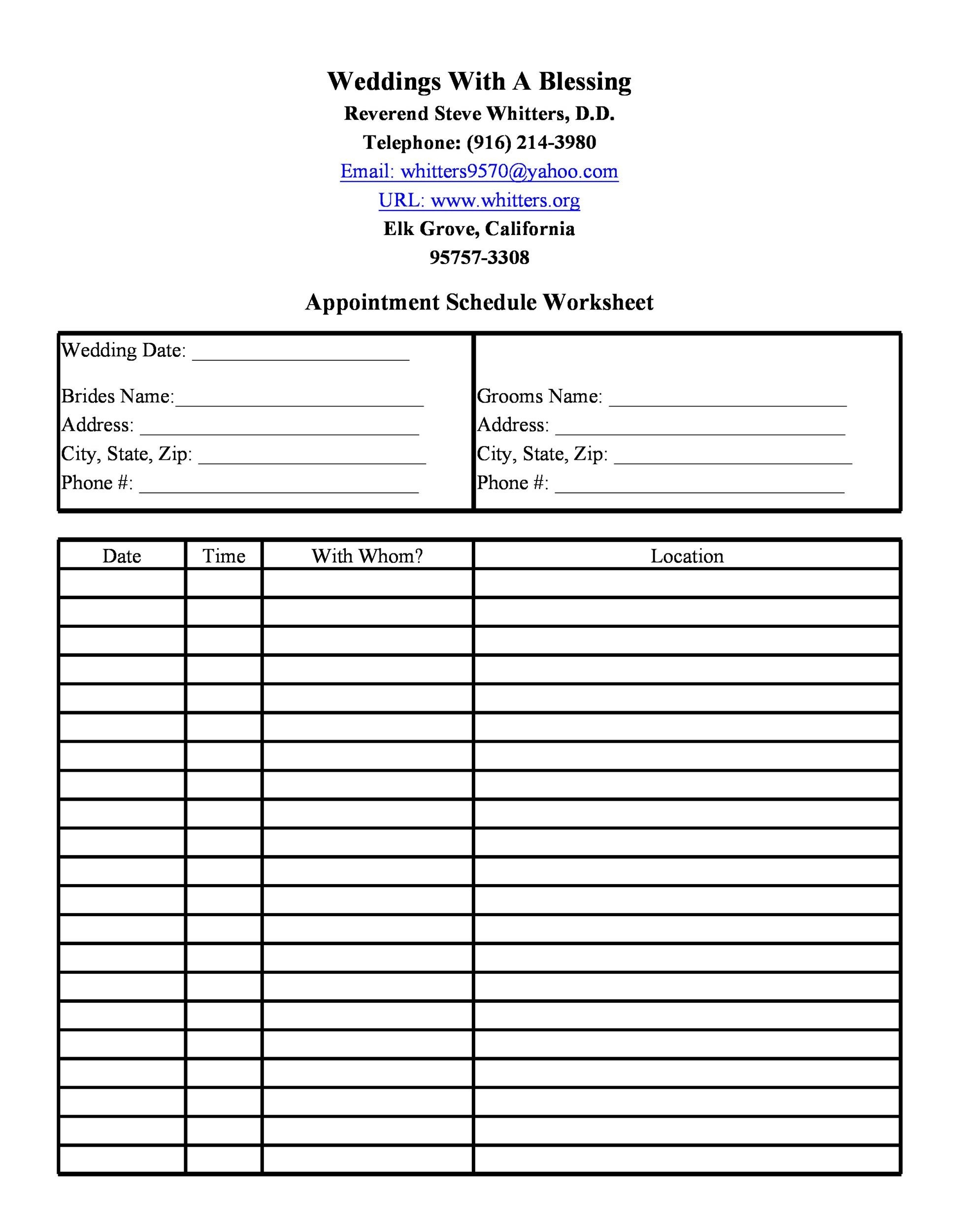 Appointment Slip Template