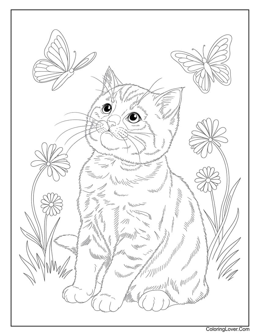 Free Printable Cat Coloring Pages