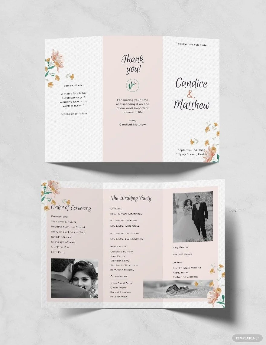 Wedding Program Template Free Printable