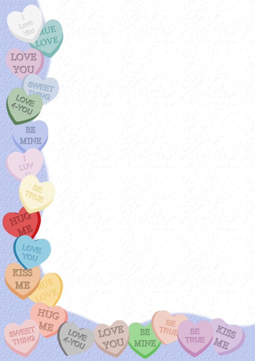 A4 Valentines Day Holiday Stationery Pg 1 Worksheets Library