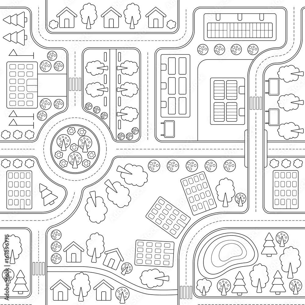 Printable Blank Town Map Template