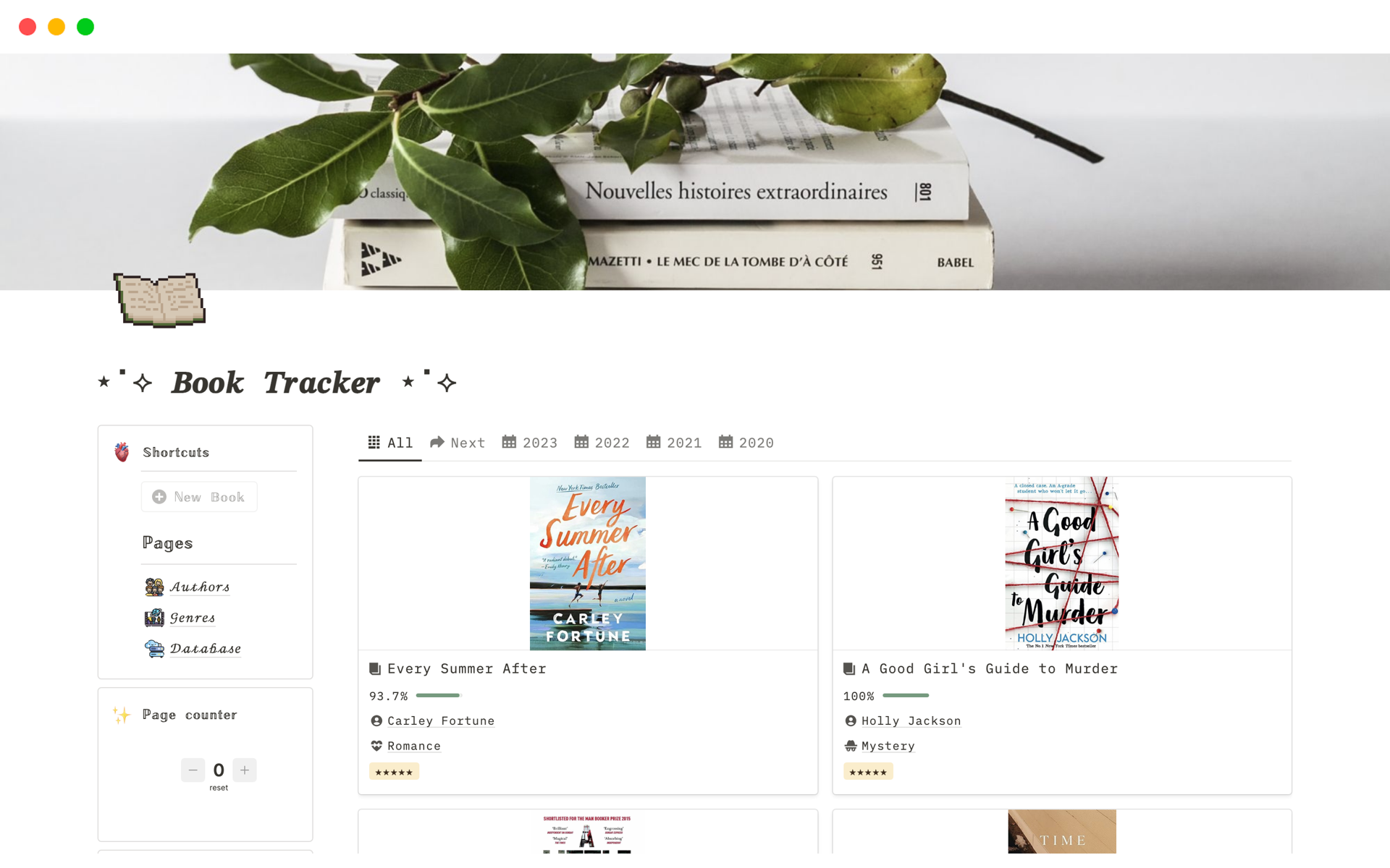 Notion Reading List Template
