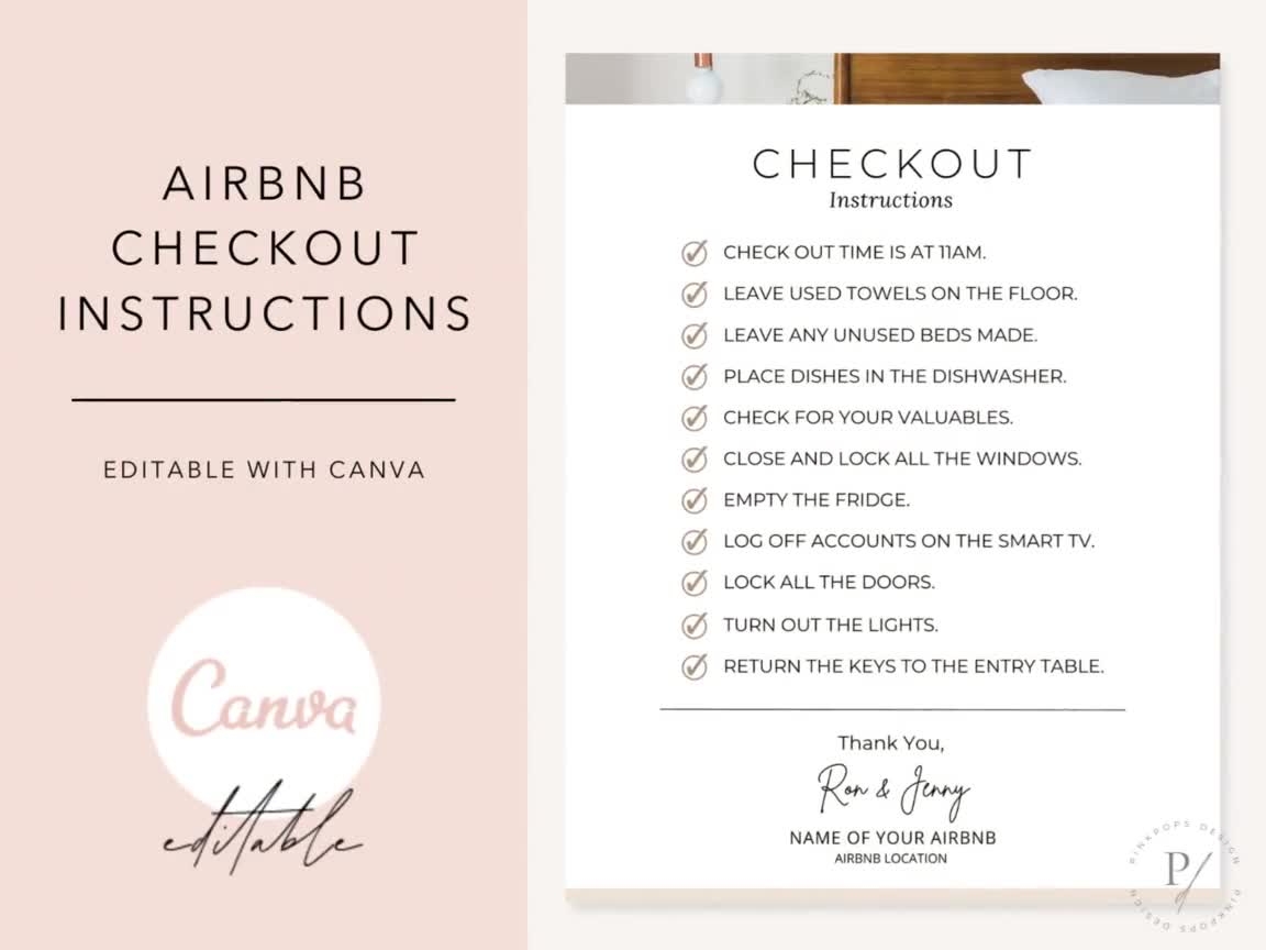 Free Airbnb Check Out List Template