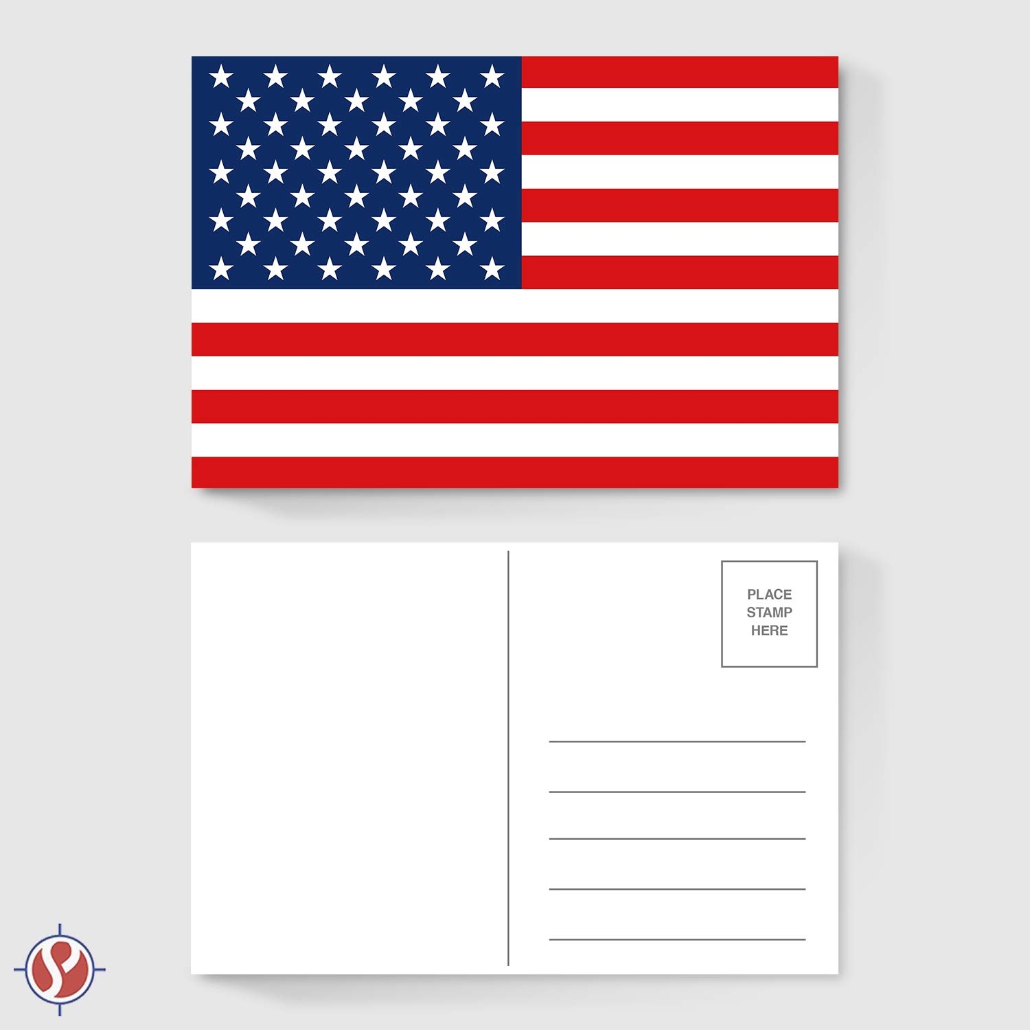 Amazon 4 X 6 Blank USA Post Card Patriotic American Flag Postcards July 4th No Envelopes Needed 80lb 216gsm White Cardstock Mailable 50 Cards Per Pack Office Products