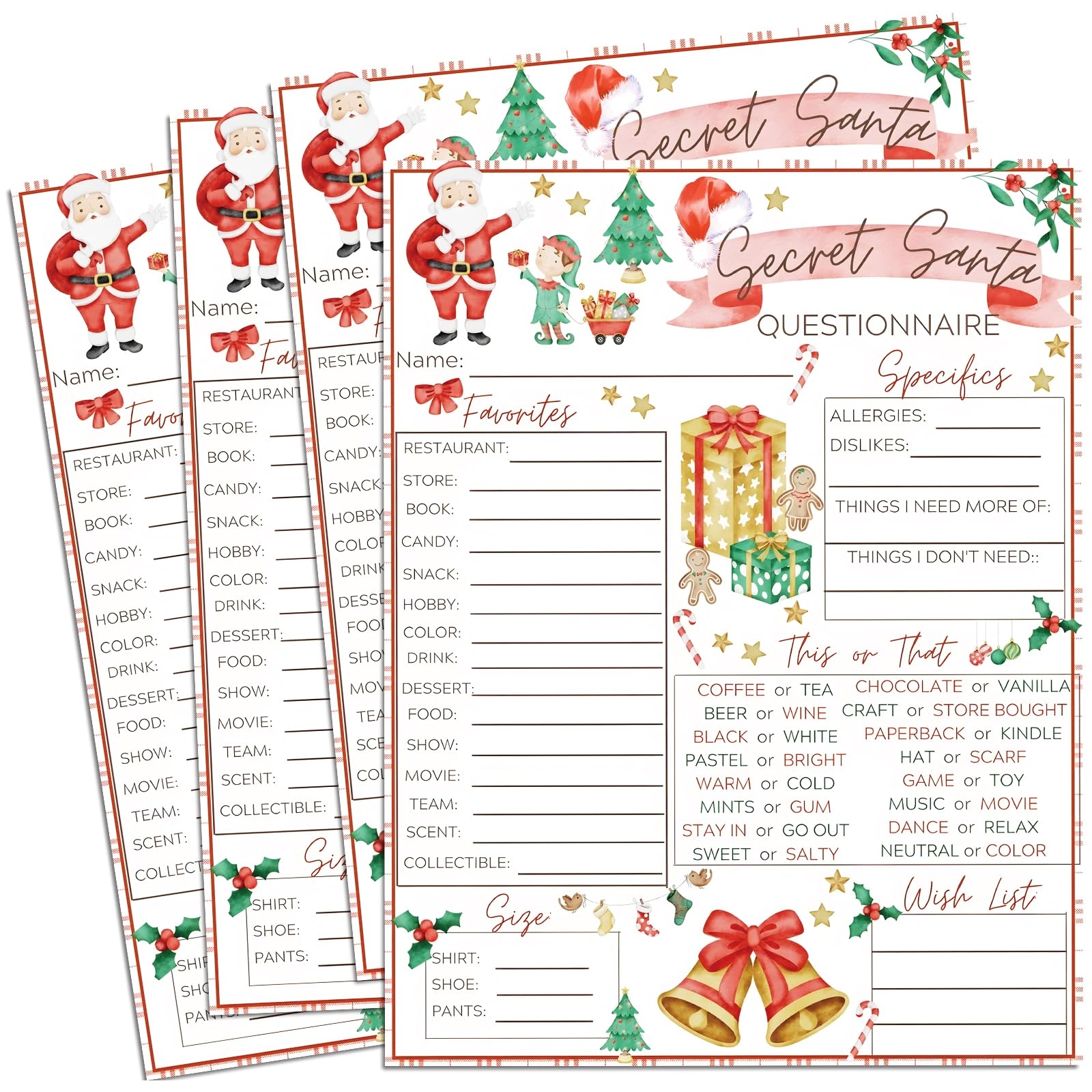 Christmas Gift Exchange List Template
