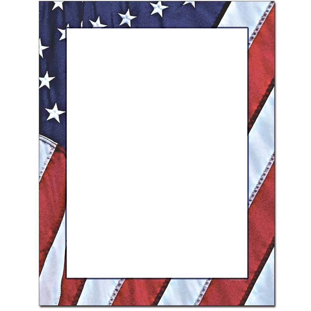 American Flag Printable Envelope Template Free