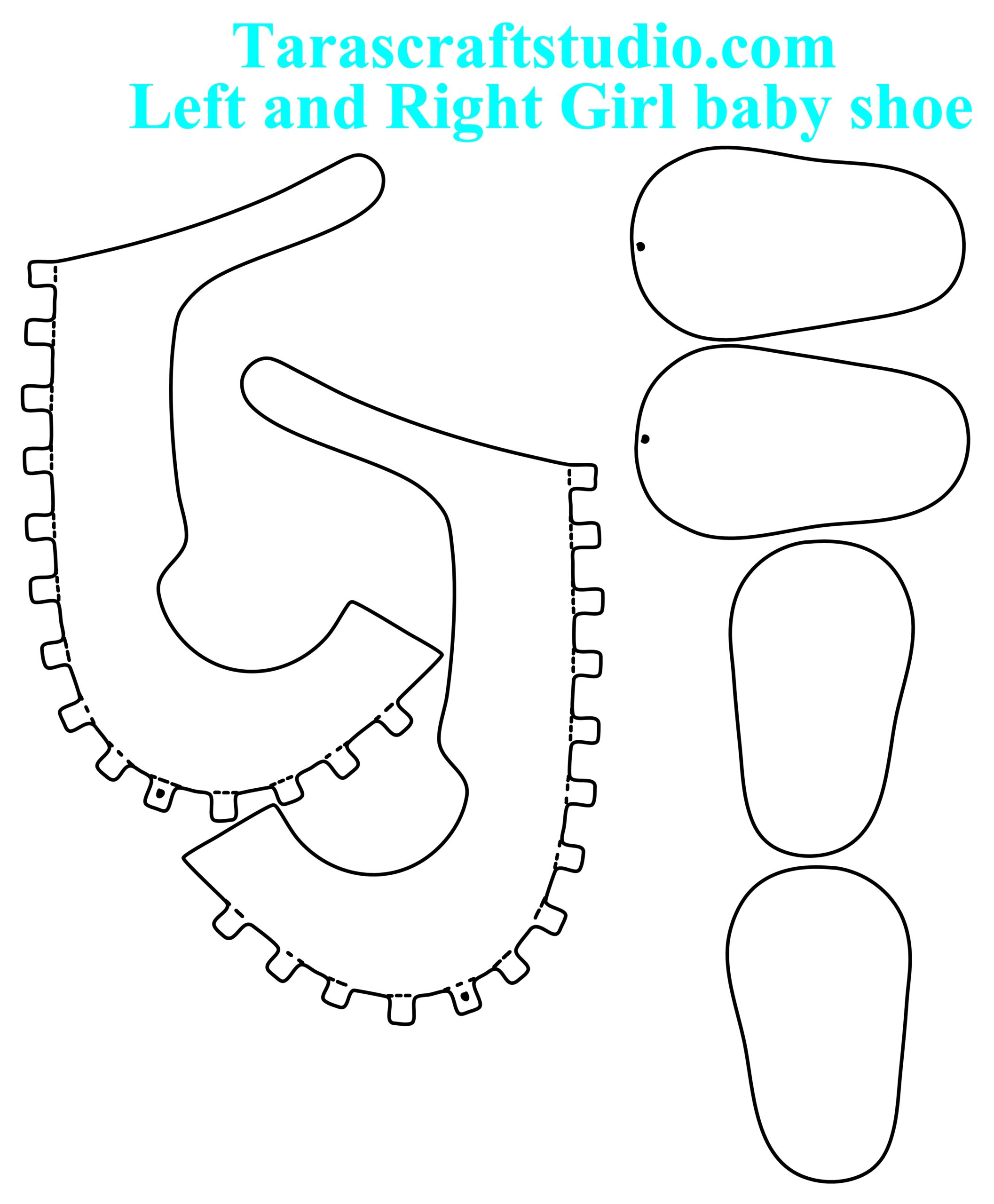 Baby Boy And Baby Girl Shoes With Cutting Files And Assembly 