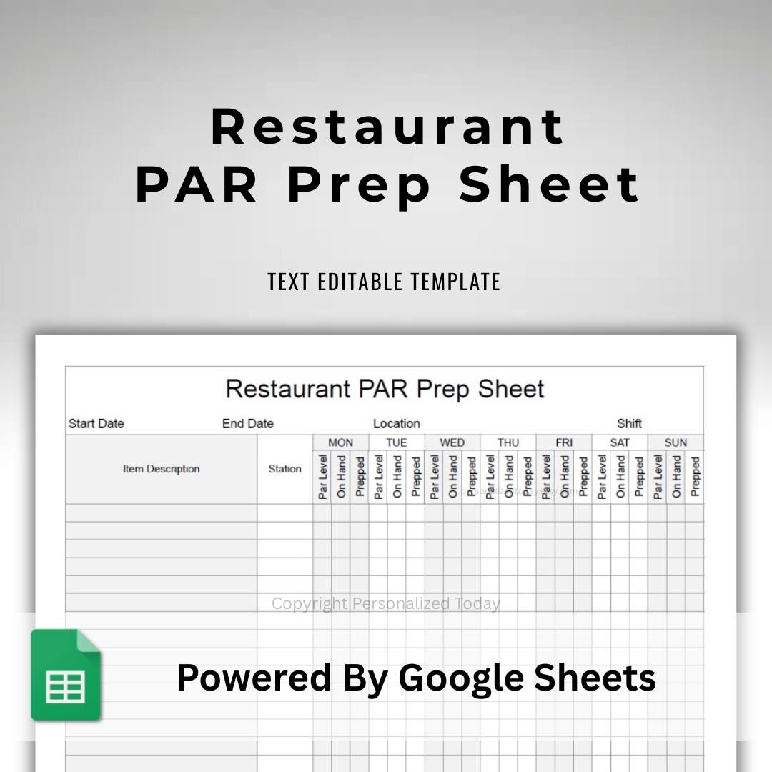 Bar Par Sheet Etsy
