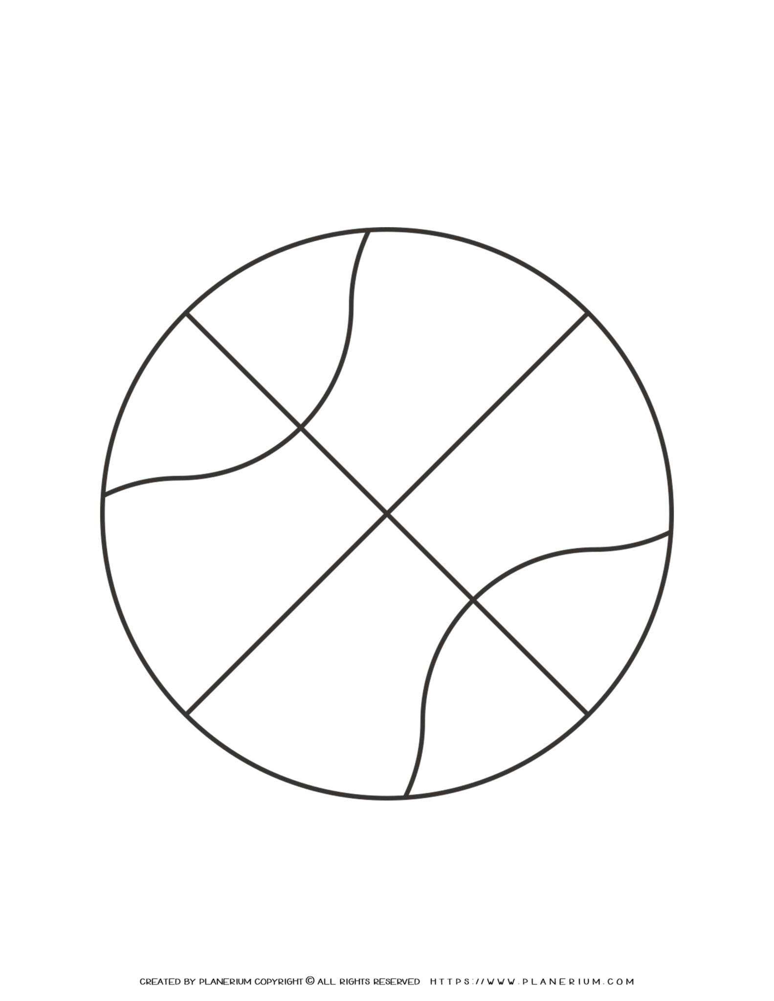 Basketball Template Printable Free