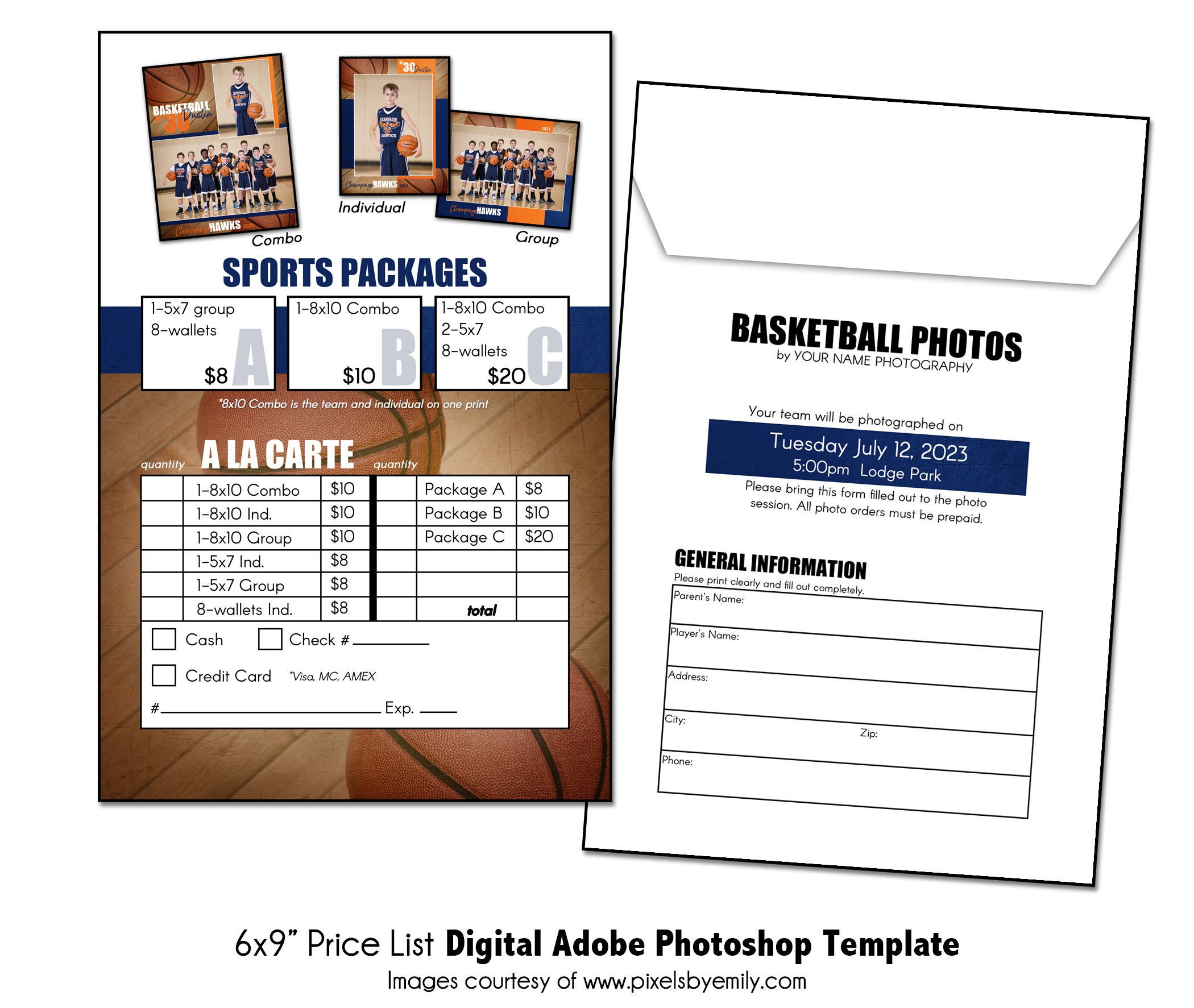 BASKETBALL PRICELIST 001 Sports Pricelist 6x9
