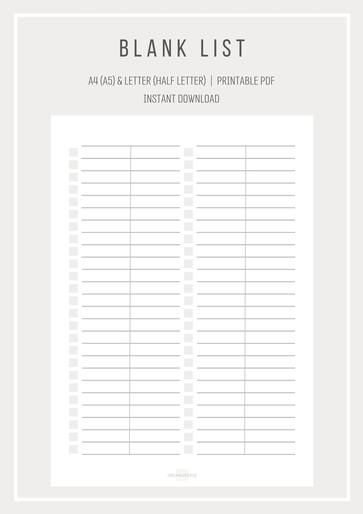 List Name Template