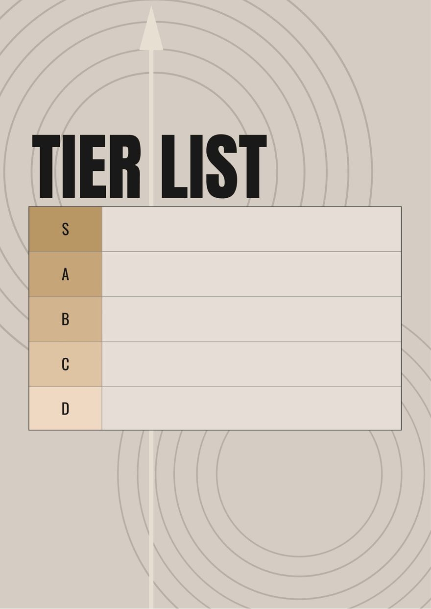 Blank Tier List Template In Illustrator Word PSD Pages Google 