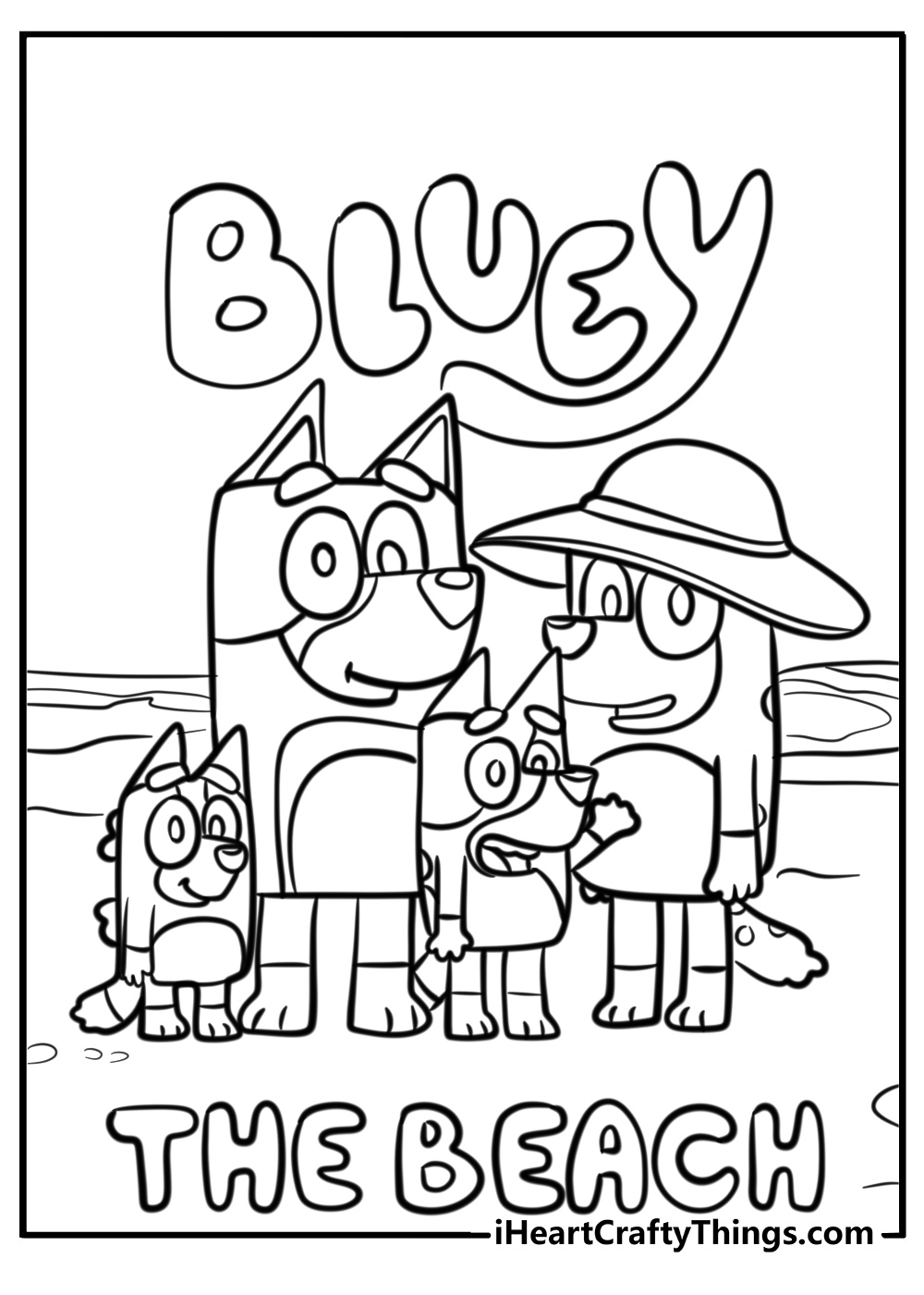Free Printable Bluey Coloring Pages