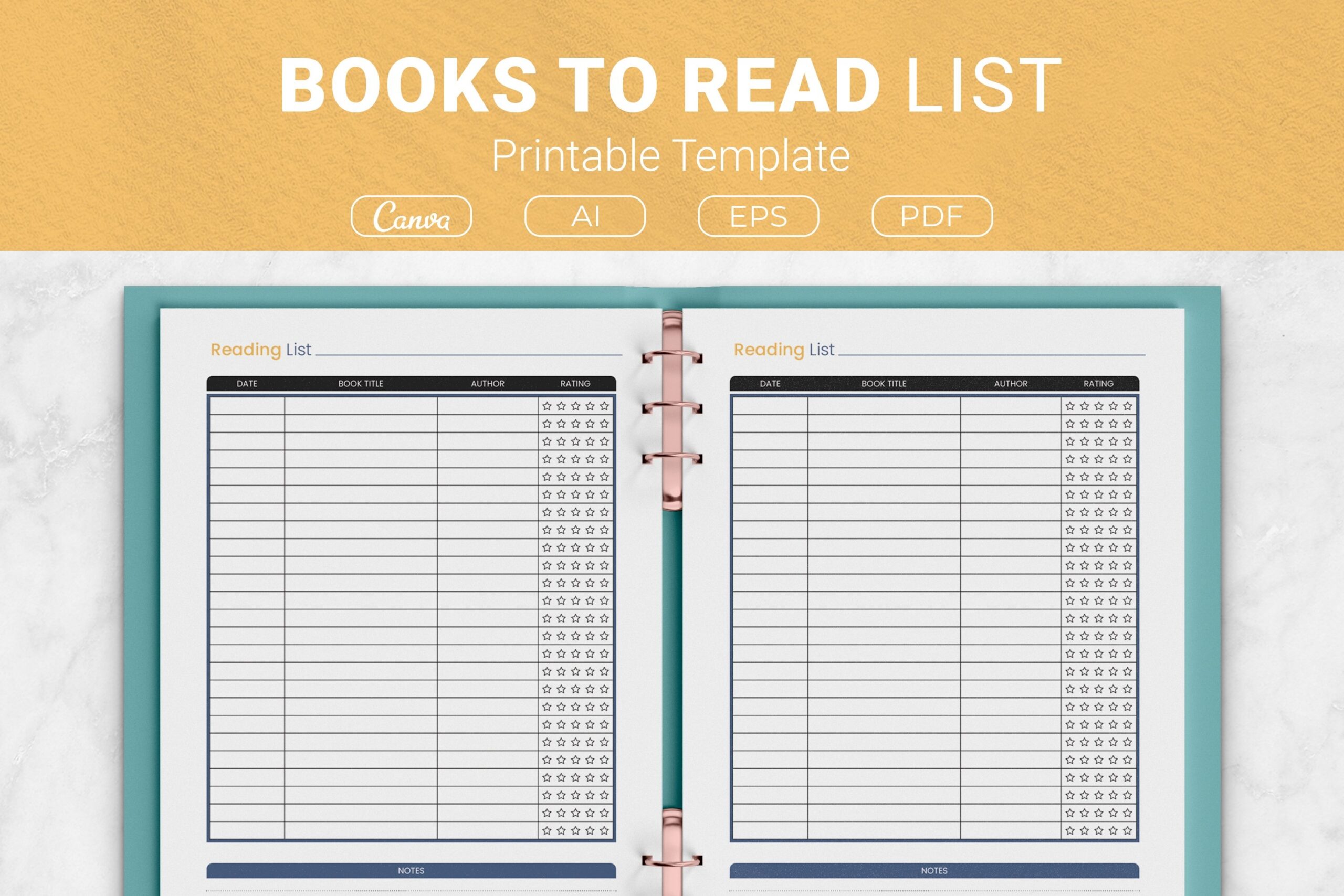 Books To Read List Printable Template 2725055 
