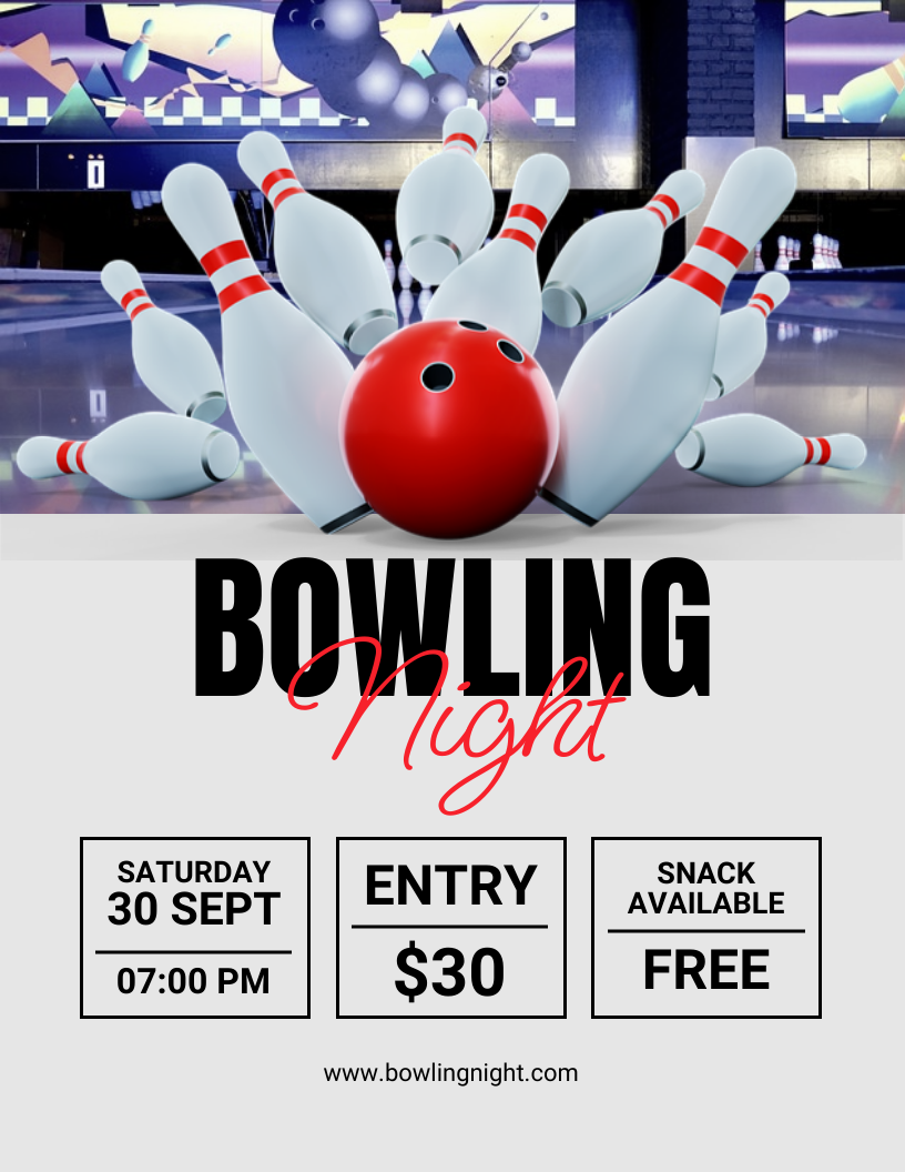 Bowling Flyer Template Venngage