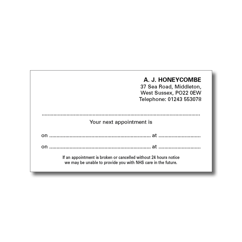 Appointment Slips Template