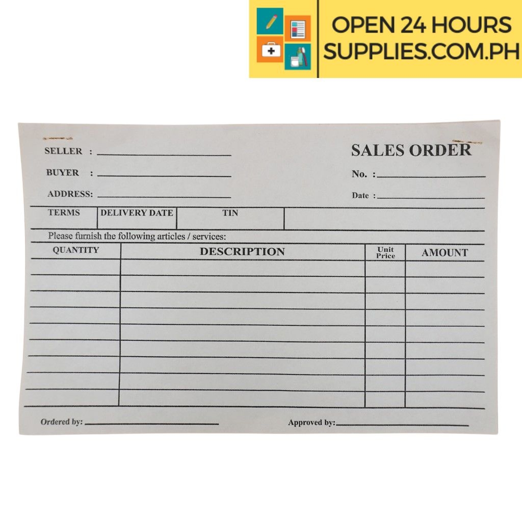 Business Form A5 Portrait 2 ply 50sheets X 2 Purchase Order Delivery Receipt Order Slip Statement Of Account Sales Order Slip Supplies 24 7 Delivery