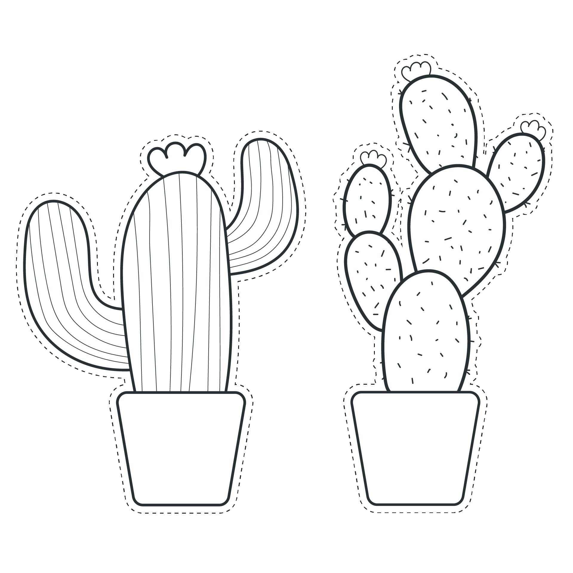 Cactus Template 10 Free PDF Printables Printablee