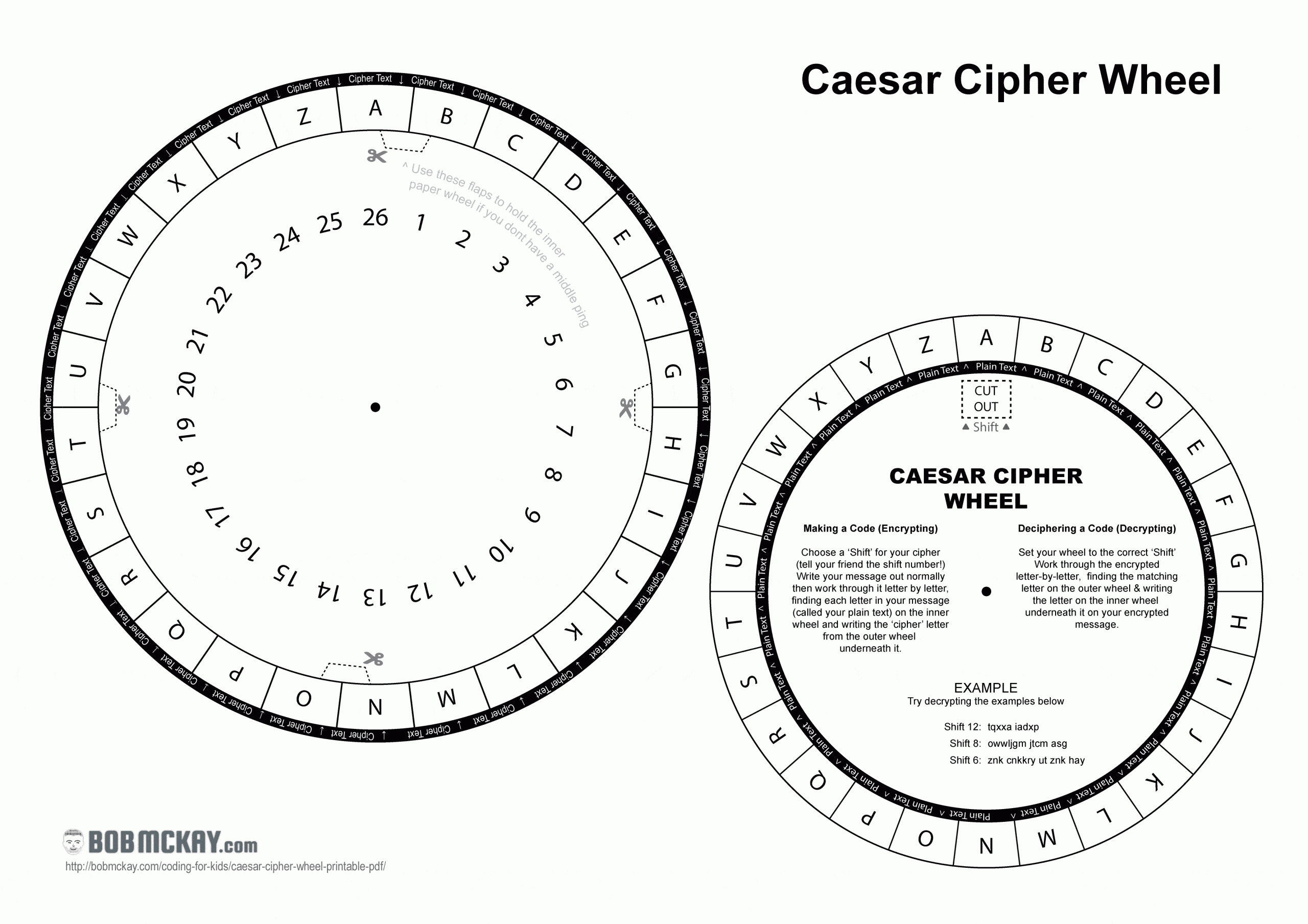 Free Printable Cypher Wheel