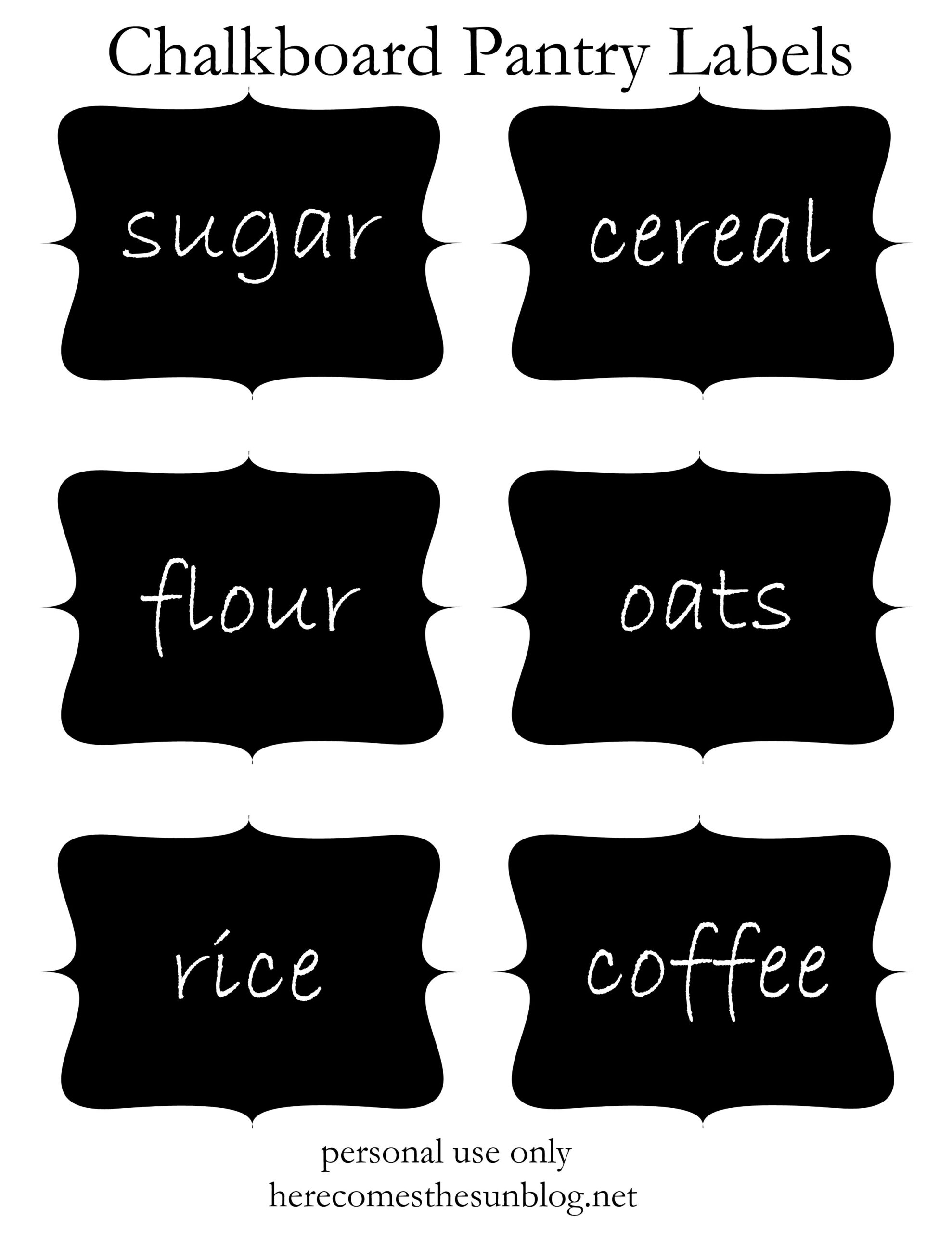 Blank Free Printable Labels For Jars
