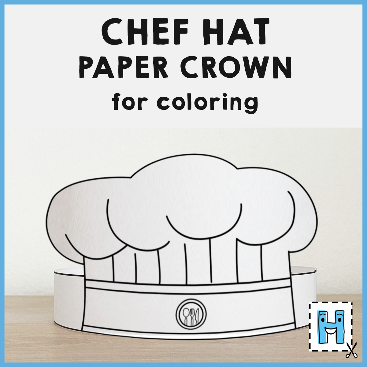Chef Hat Cook Paper Crown Printable Coloring Craft Activity For Kids Made By Teachers