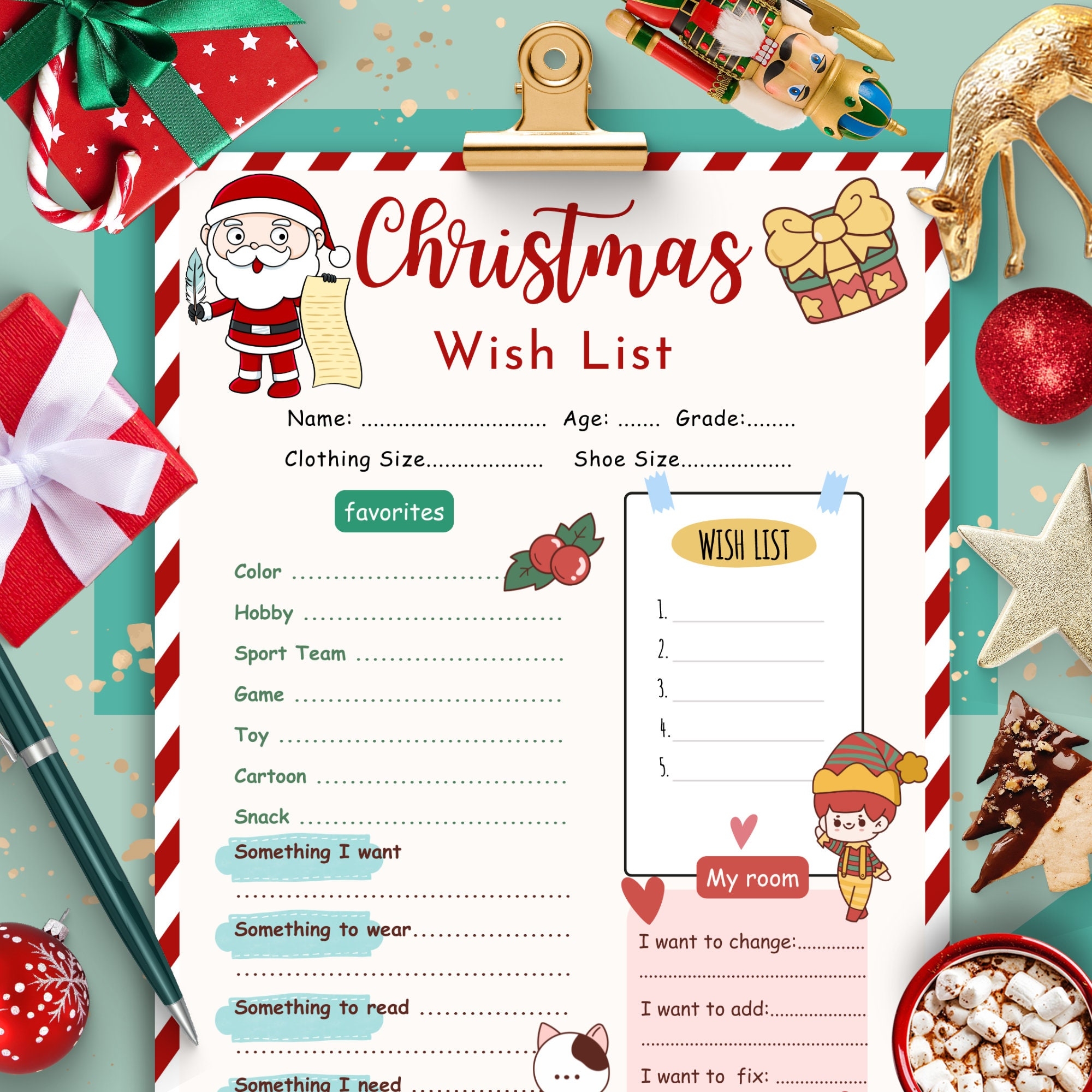 Christmas Present List Template