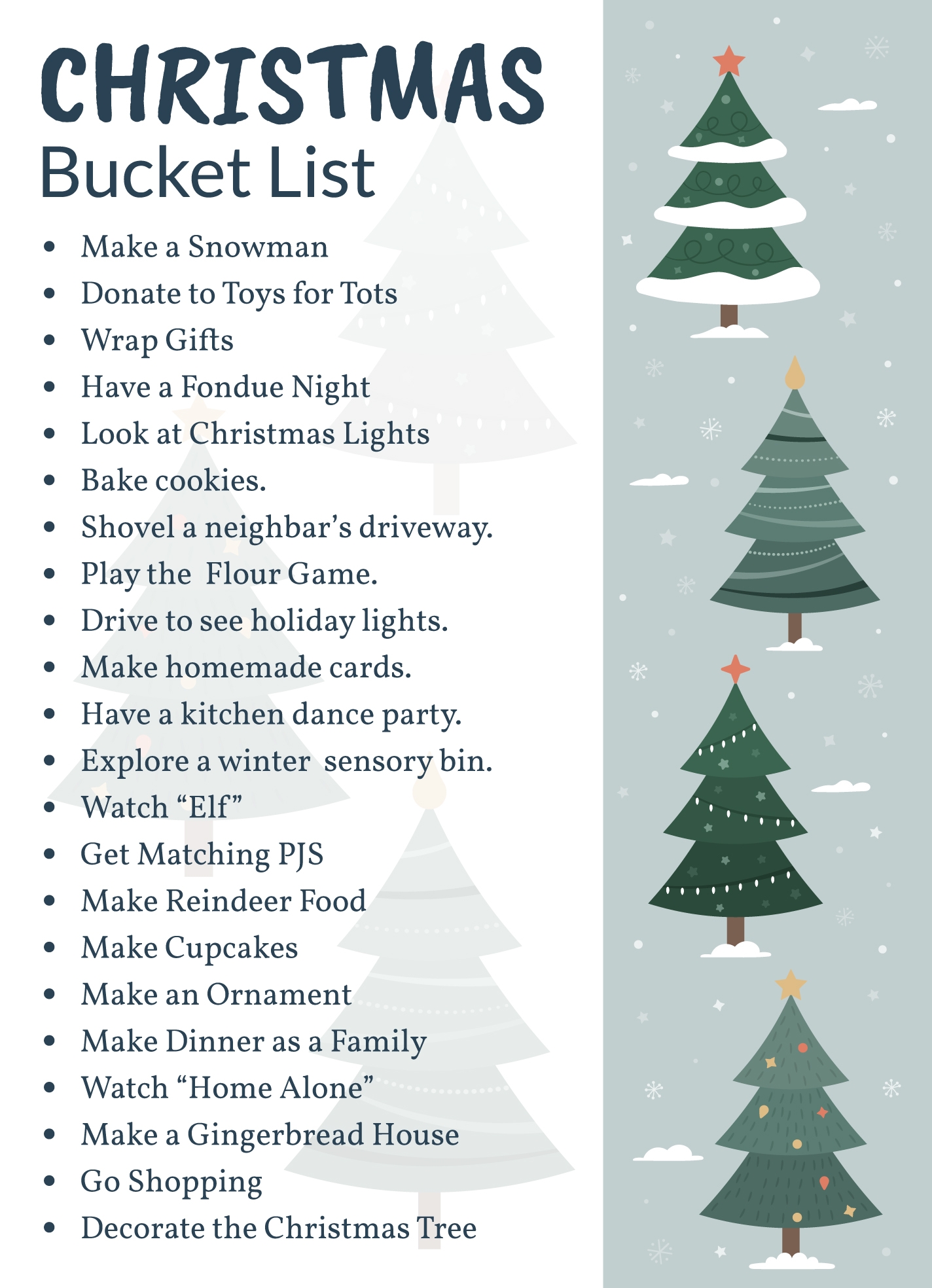 Christmas Wish List Template Word