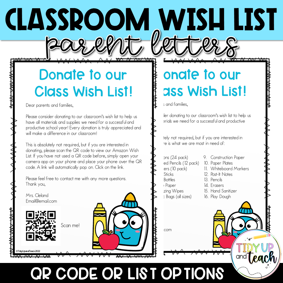 Classroom Donation Request Letter