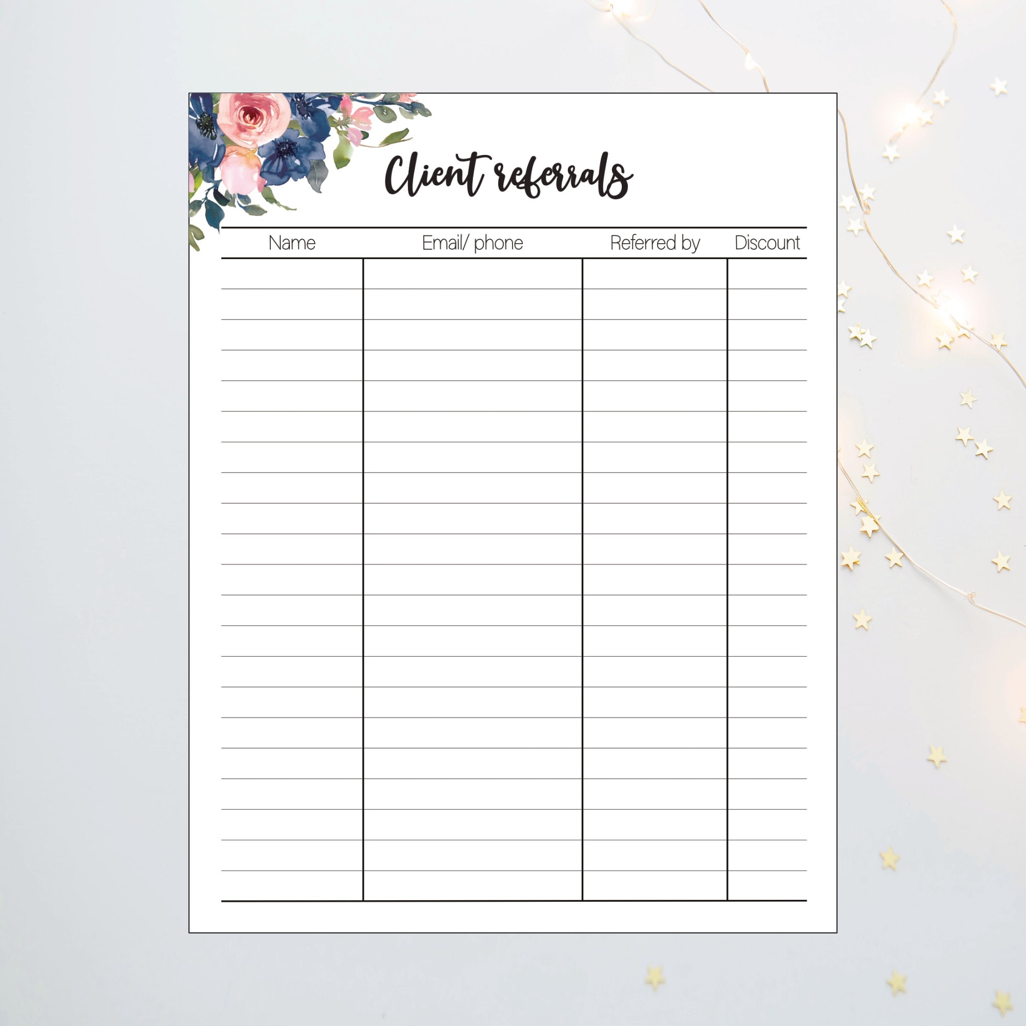 Client Referral Template Customer Info Sheet U0026 Direct Sales 