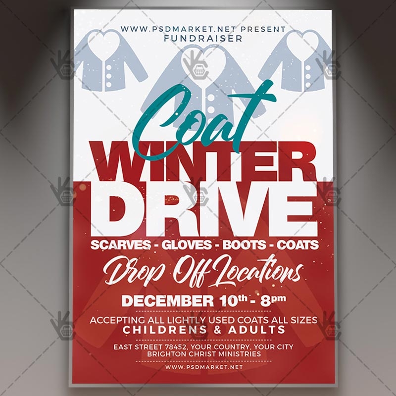Coat Drive Flyer PSD Template