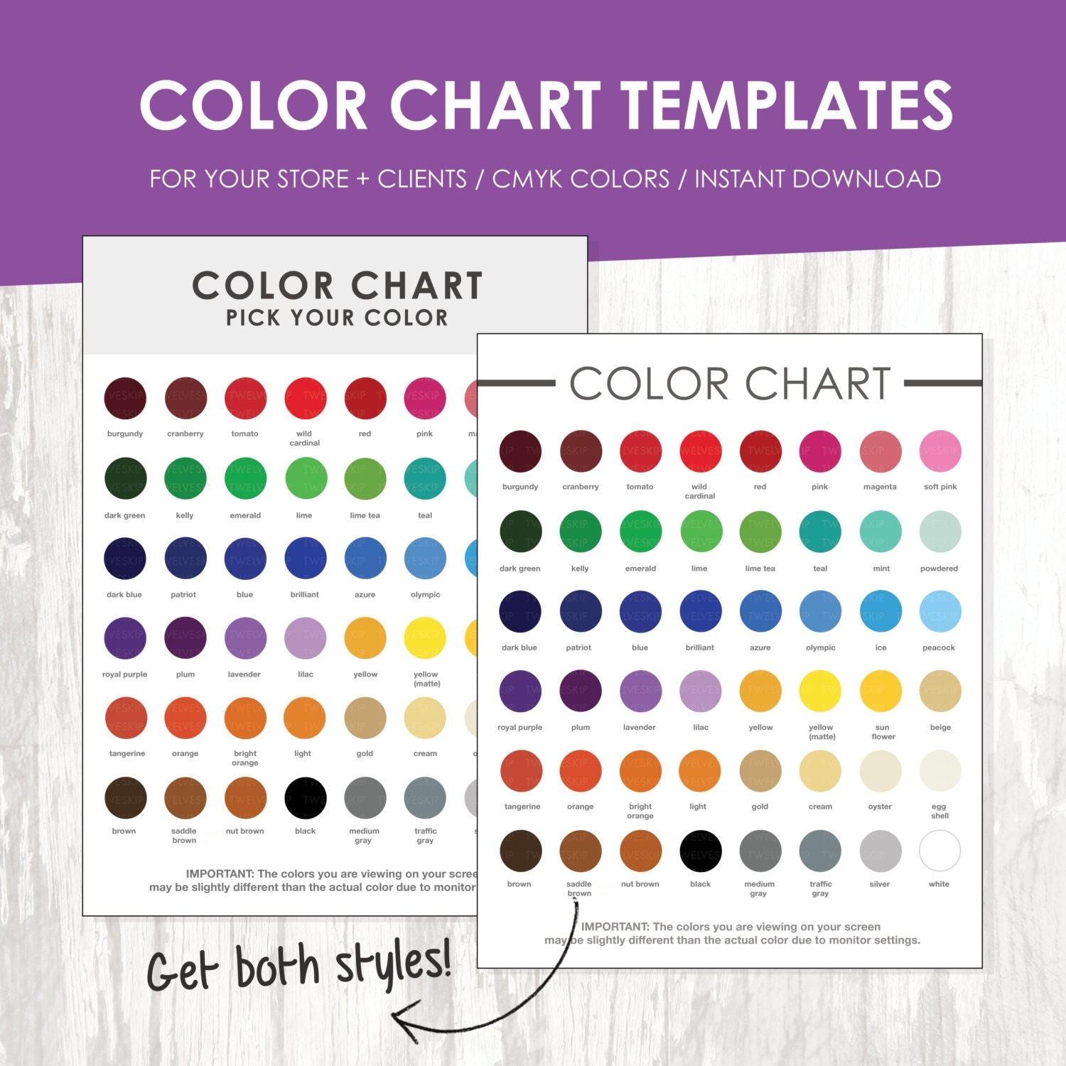 Color Chart Template