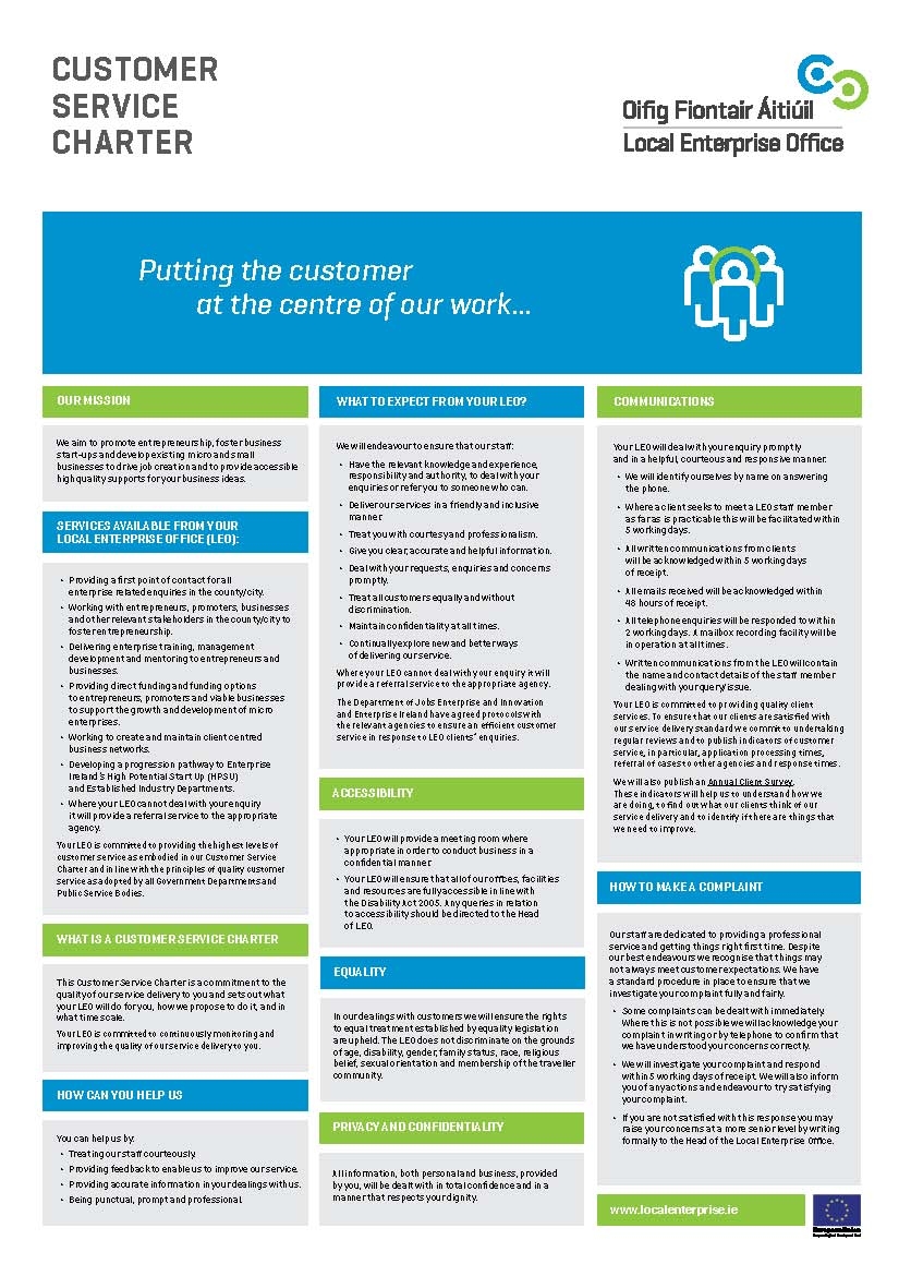 Customer Service Charter Template Word