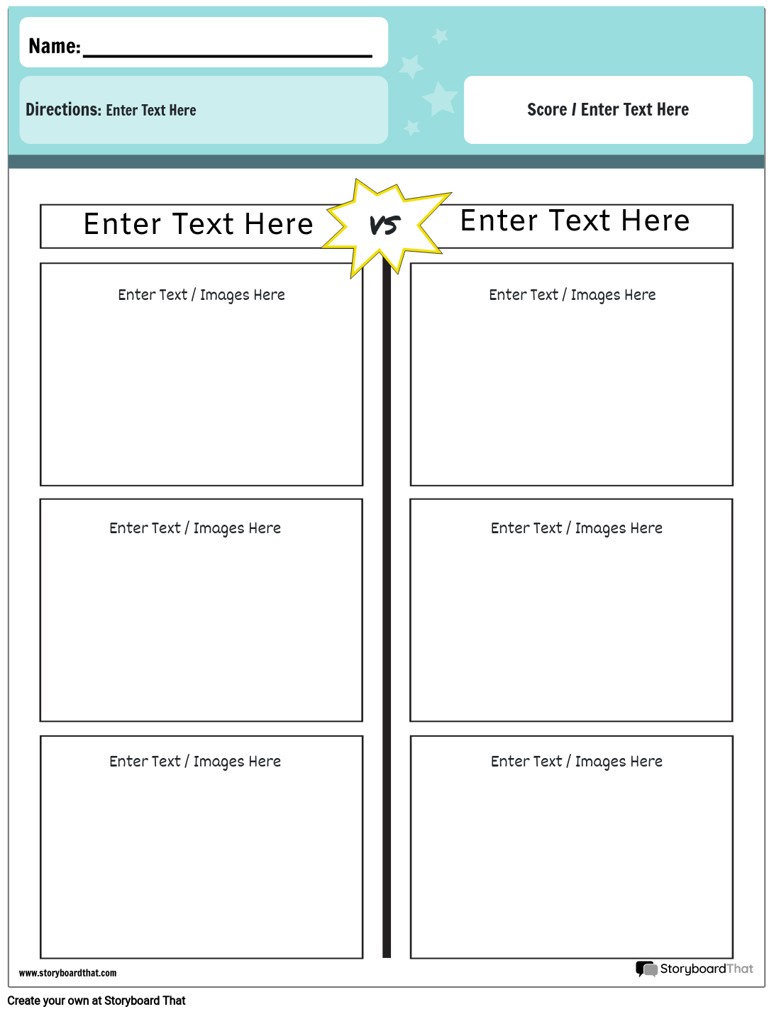 T Chart Template Free Download