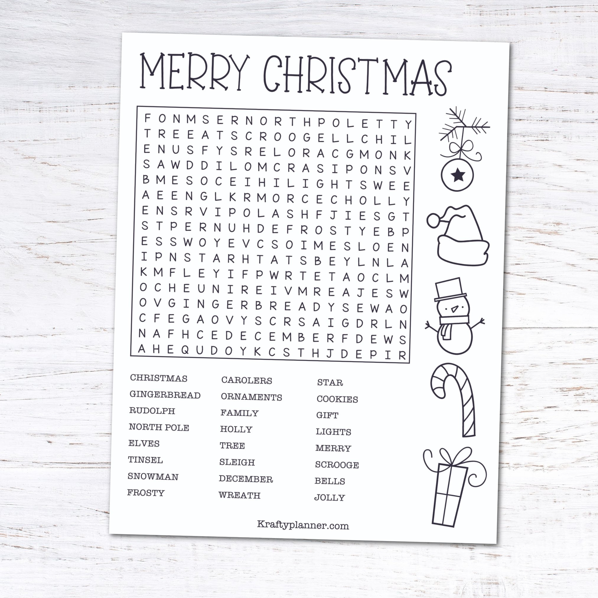 Free Printable Word Searches For Christmas