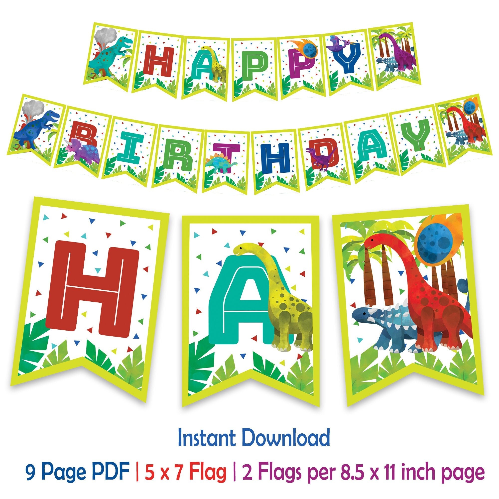Dinosaur Banner Dinosaur Birthday Banner Dinosaur Birthday Sign Boy Birthday Banner Girl Birthday Banner Happy Birthday Banner DN1 Etsy
