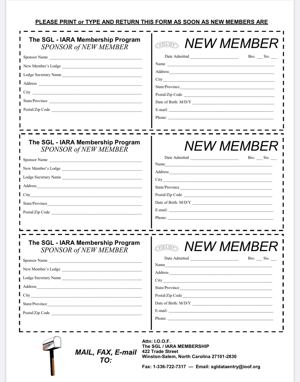 Door Prize Drawing Slips Template