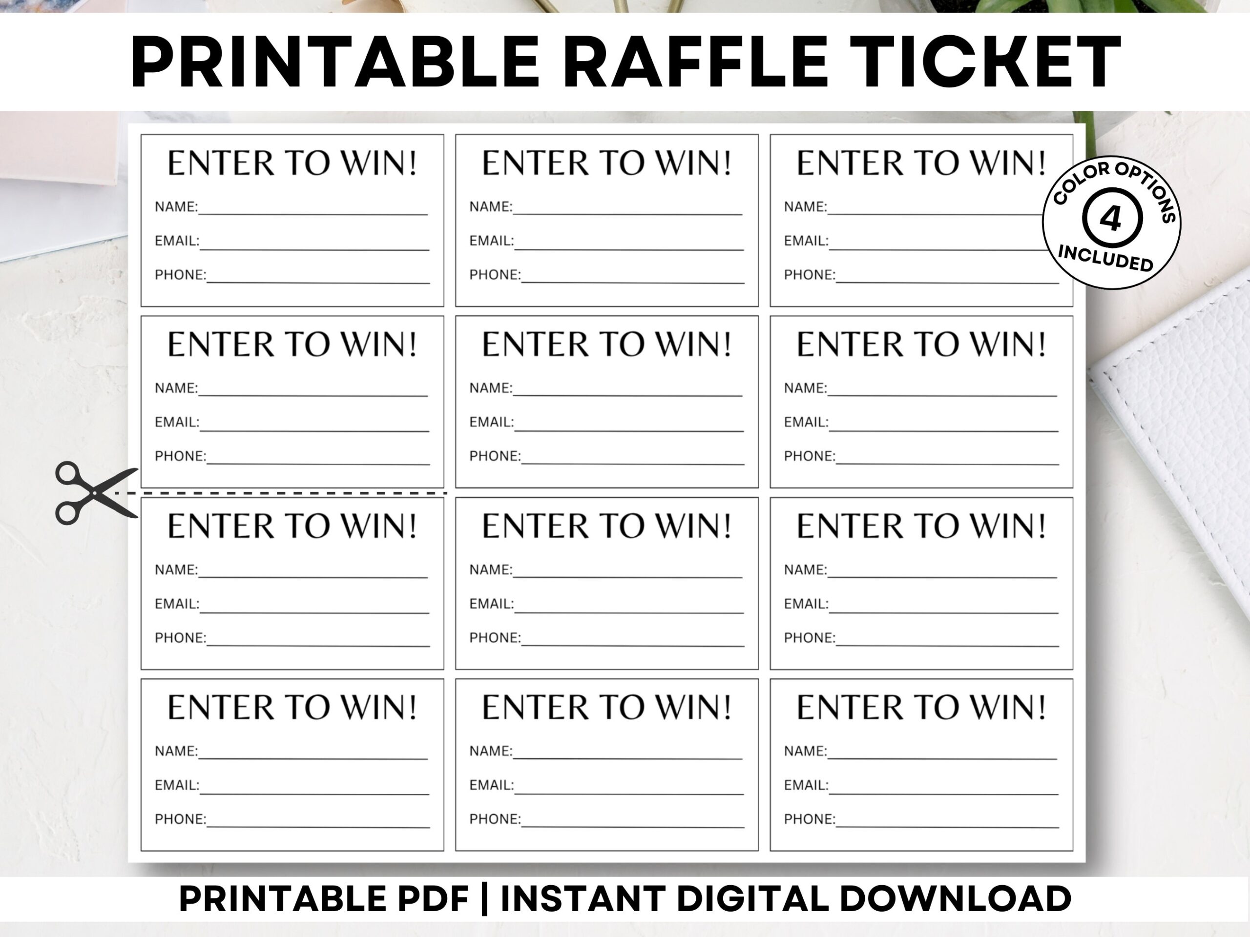 Drawing Slips For Door Prize Template